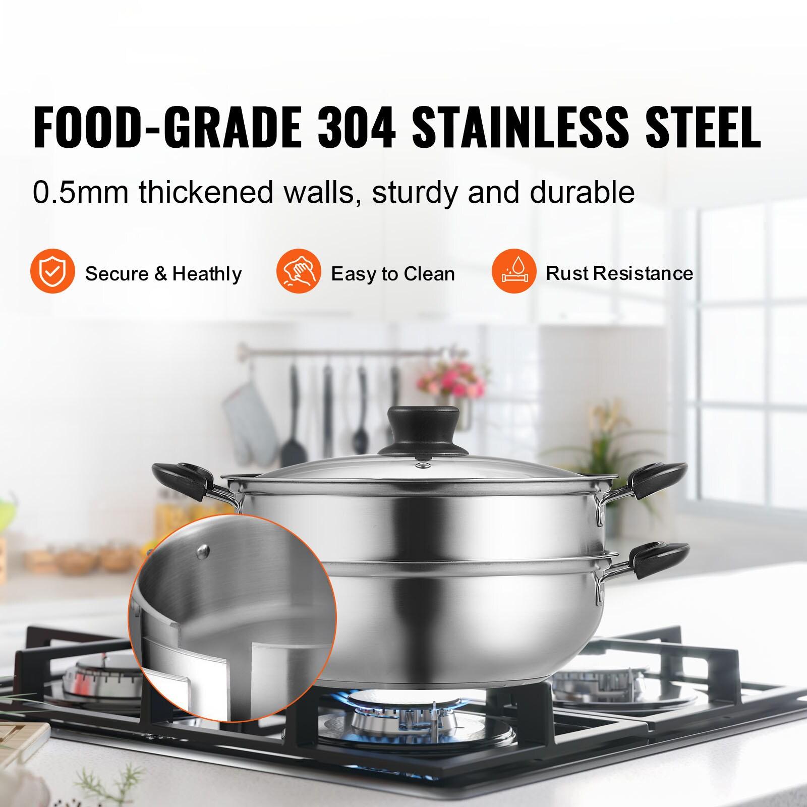 VEVOR VEVOR 3 Quarts Stainless Stee Steamer Pot