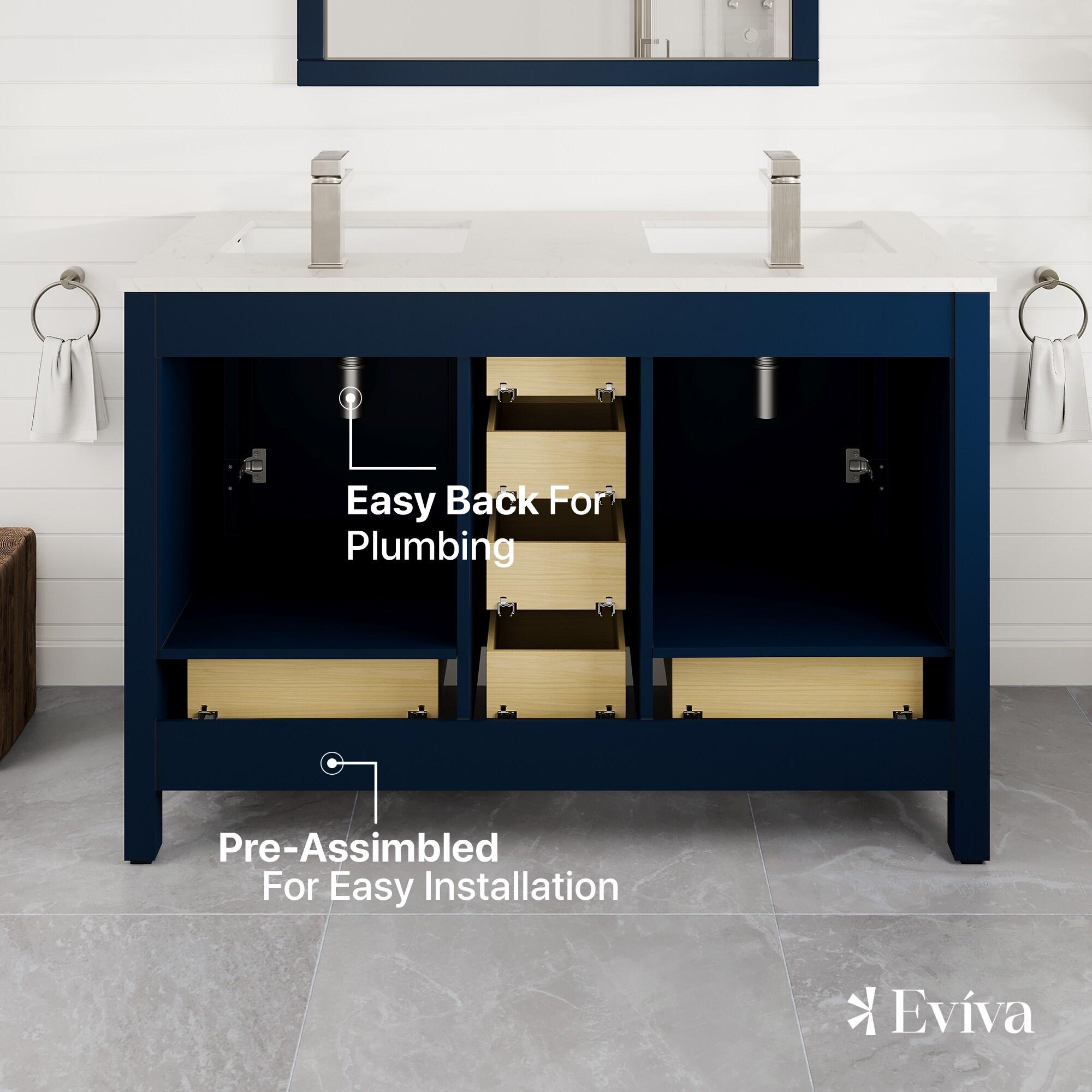 Eviva London 48" Double Bathroom Vanity Set