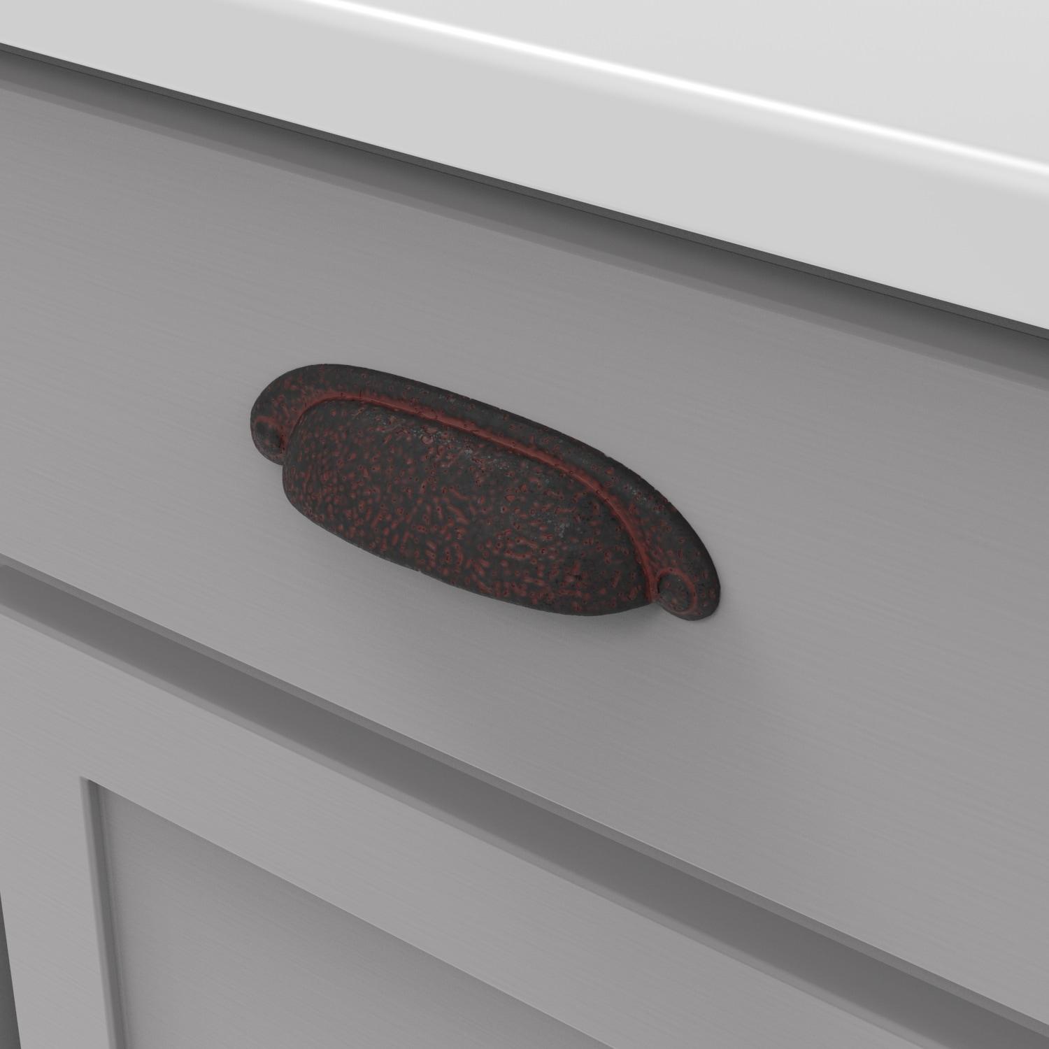 Refined Rustic Kitchen Cabinet Handles, Solid Core Drawer Pulls for Cabinet Doors, 3" & 3-3/4"(96mm)