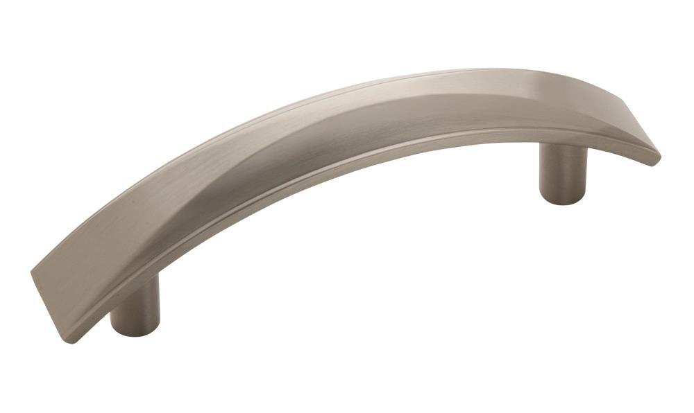 Satin Nickel Modern Bar Cabinet Pull with Mounting Hardware