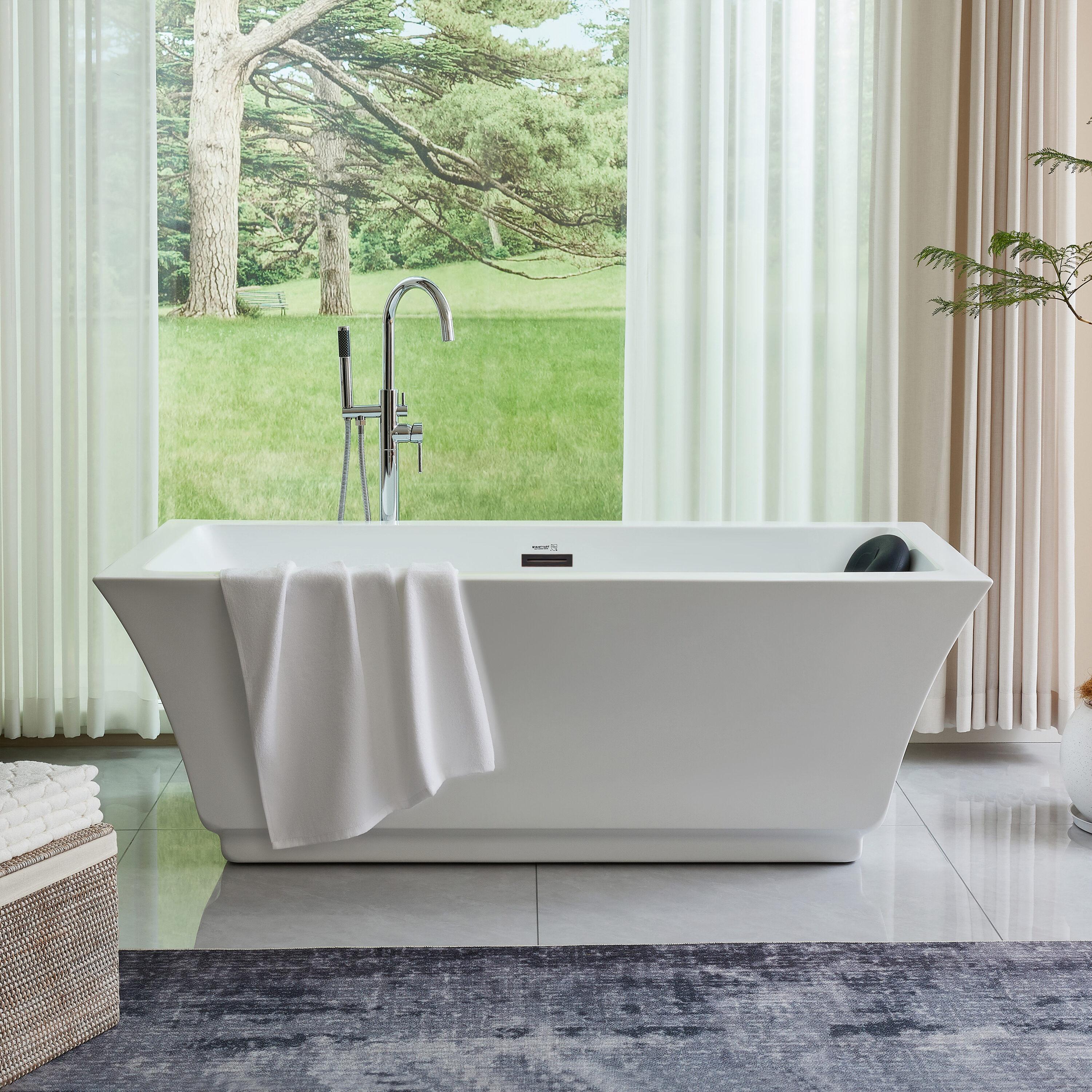 67'' x 31'' Freestanding Soaking Acrylic Bathtub