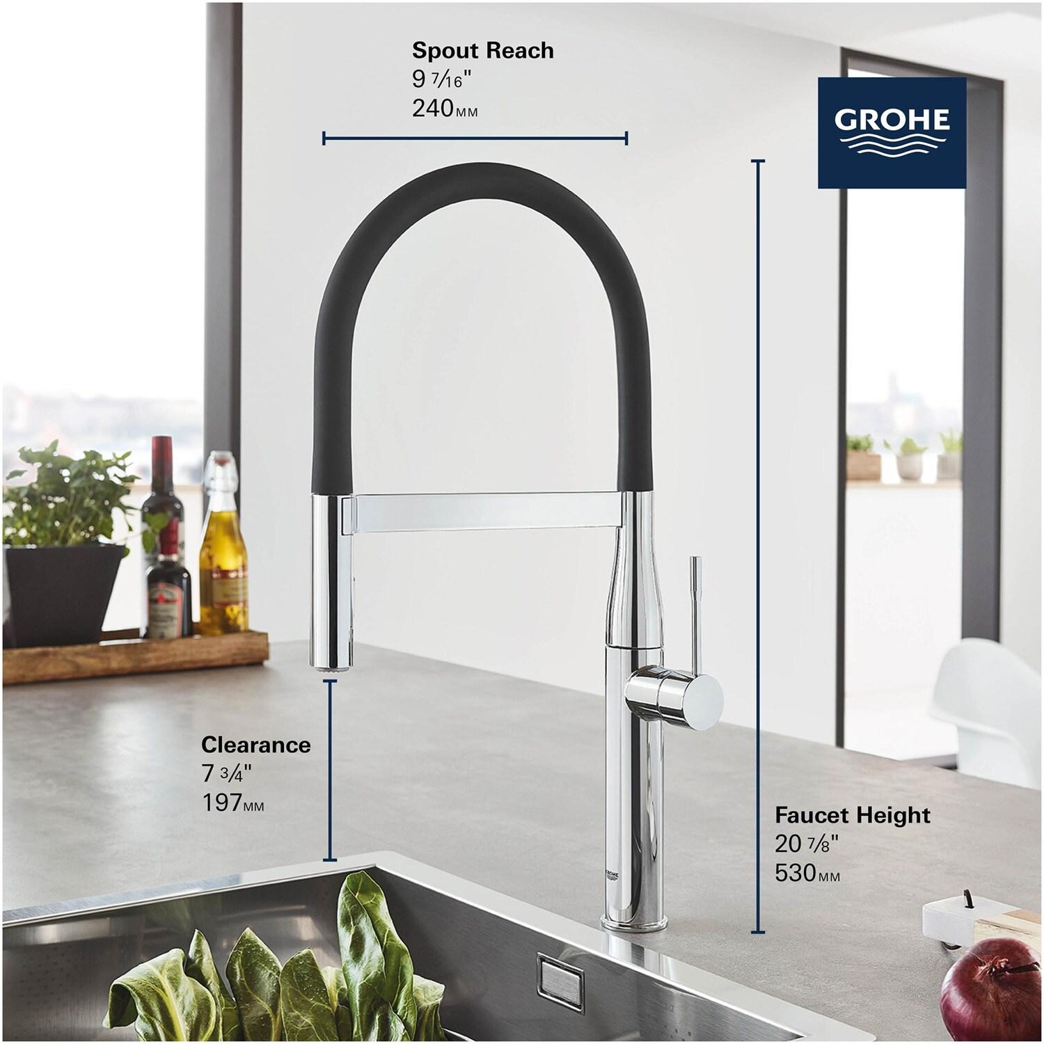 Essence New Single Handle Kitchen Faucet with SilkMove® and with Accessories