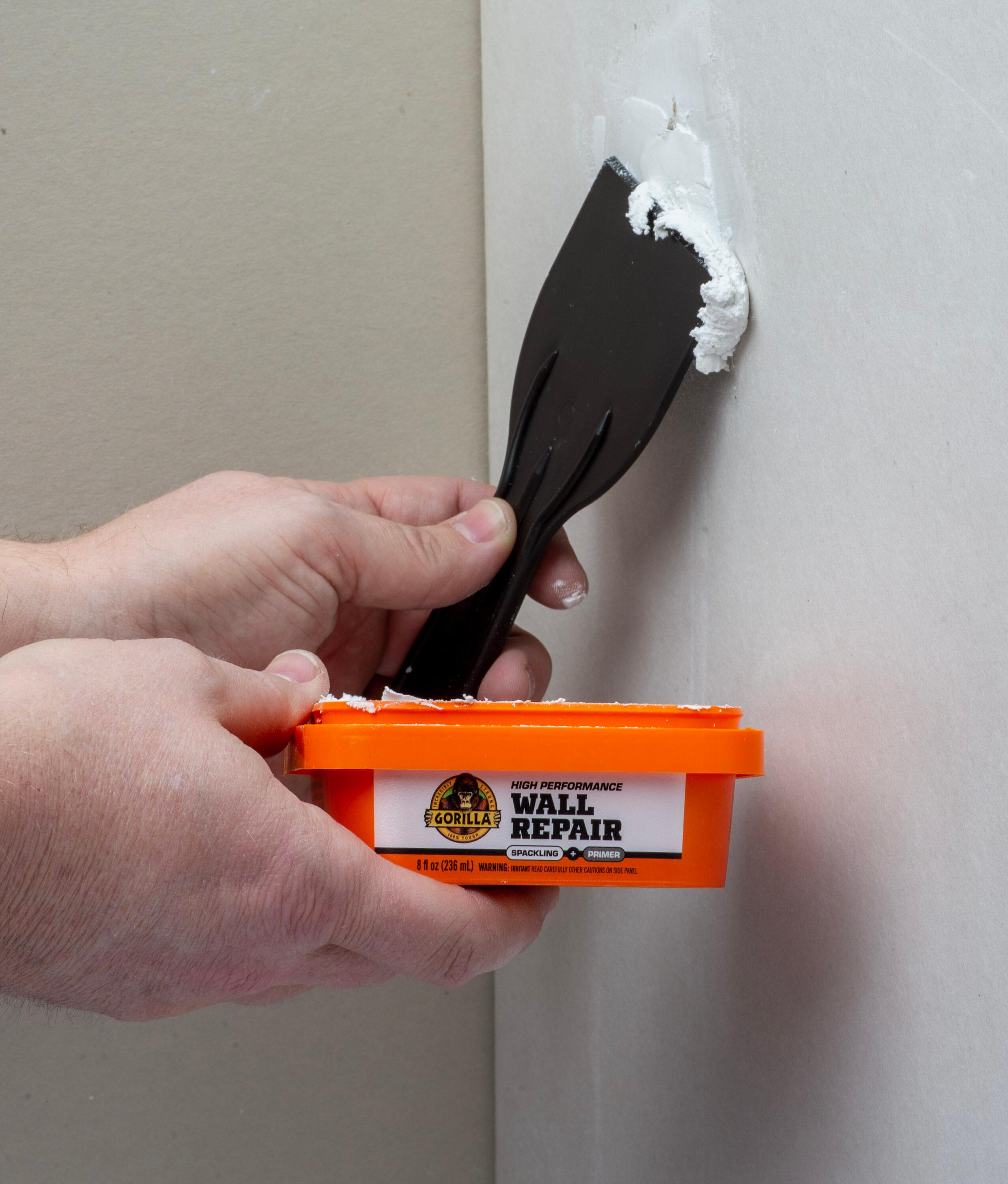 Gorilla Glue Wall Repair Kit. 4oz Spackling & Patch, 3" Putty Knife and 220 Grit Sanding Block Color