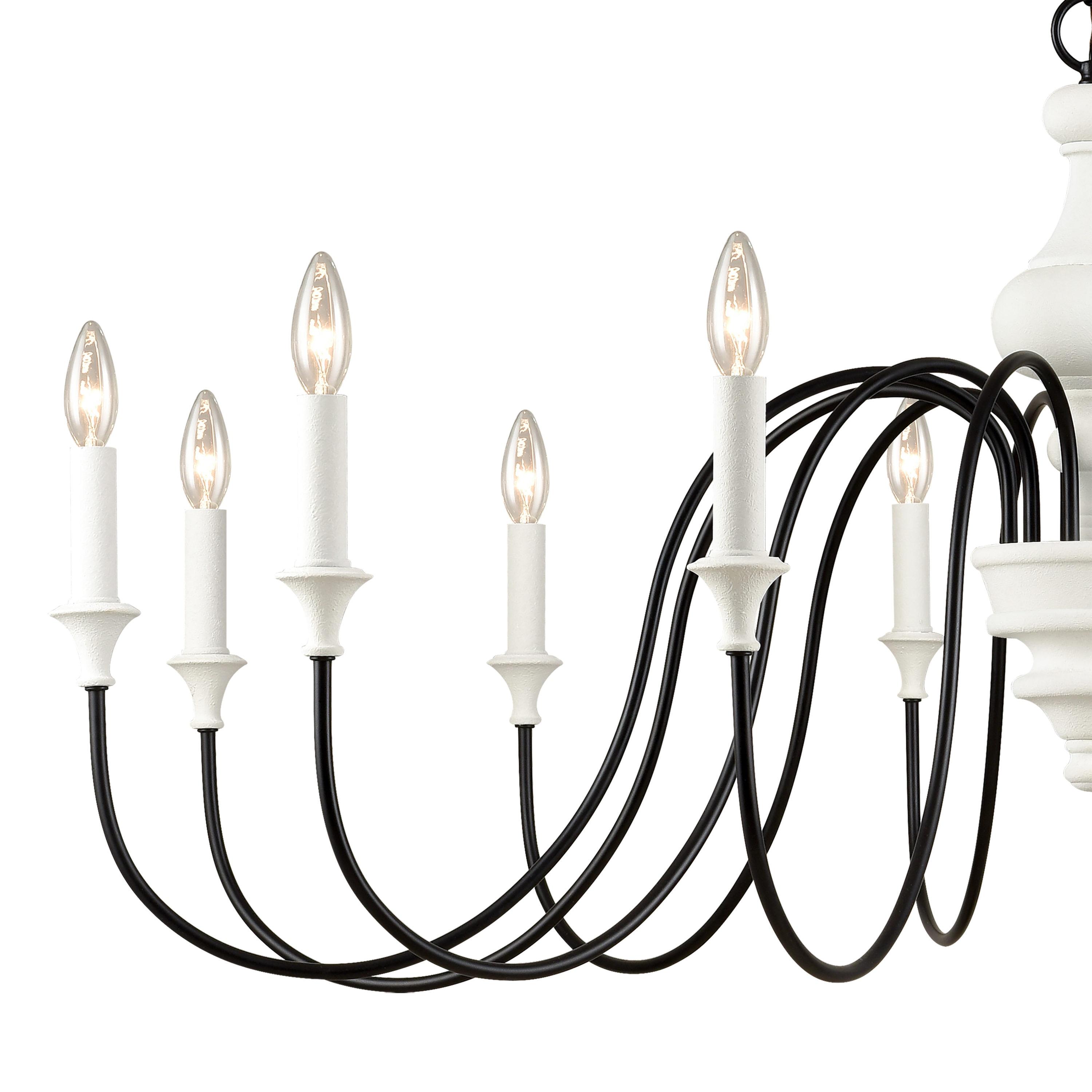 Elk Home Val De Loire 12 - Light Chandelier in  White