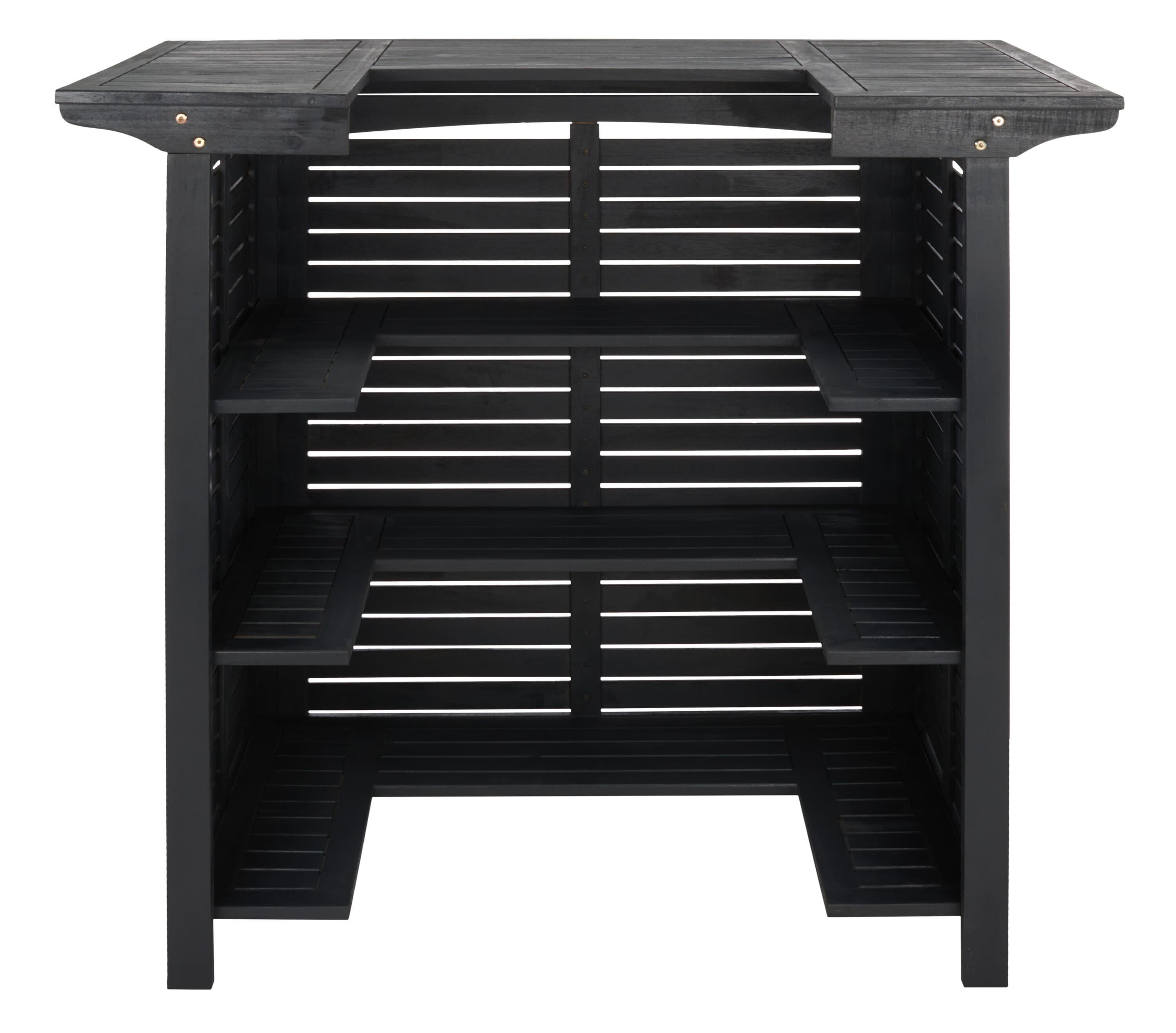 Monterey Patio Outdoor Bar Table - Black - Safavieh