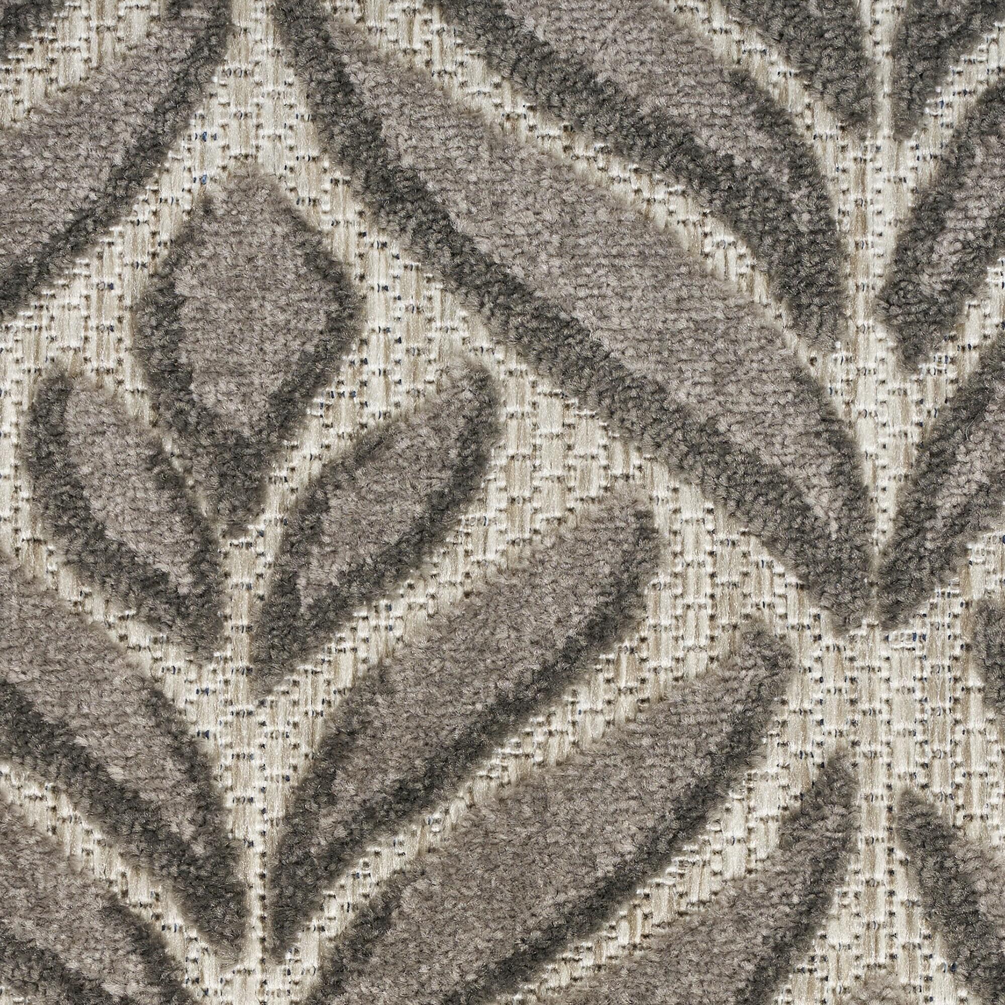 Nourison Aloha Tropical Palm Flatweave High-Low Indoor Outdoor Area Rug Charcoal 2'8" x 4'