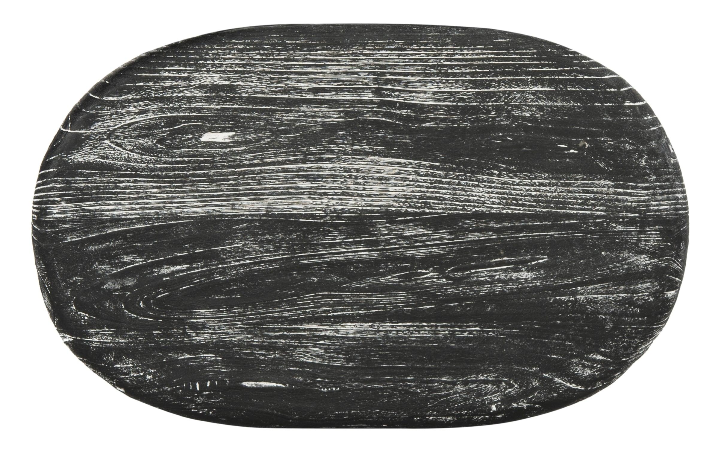 Colton Wood Bar Stool - BST1001 - Black/White Wash/Sungkai Wood - Safavieh