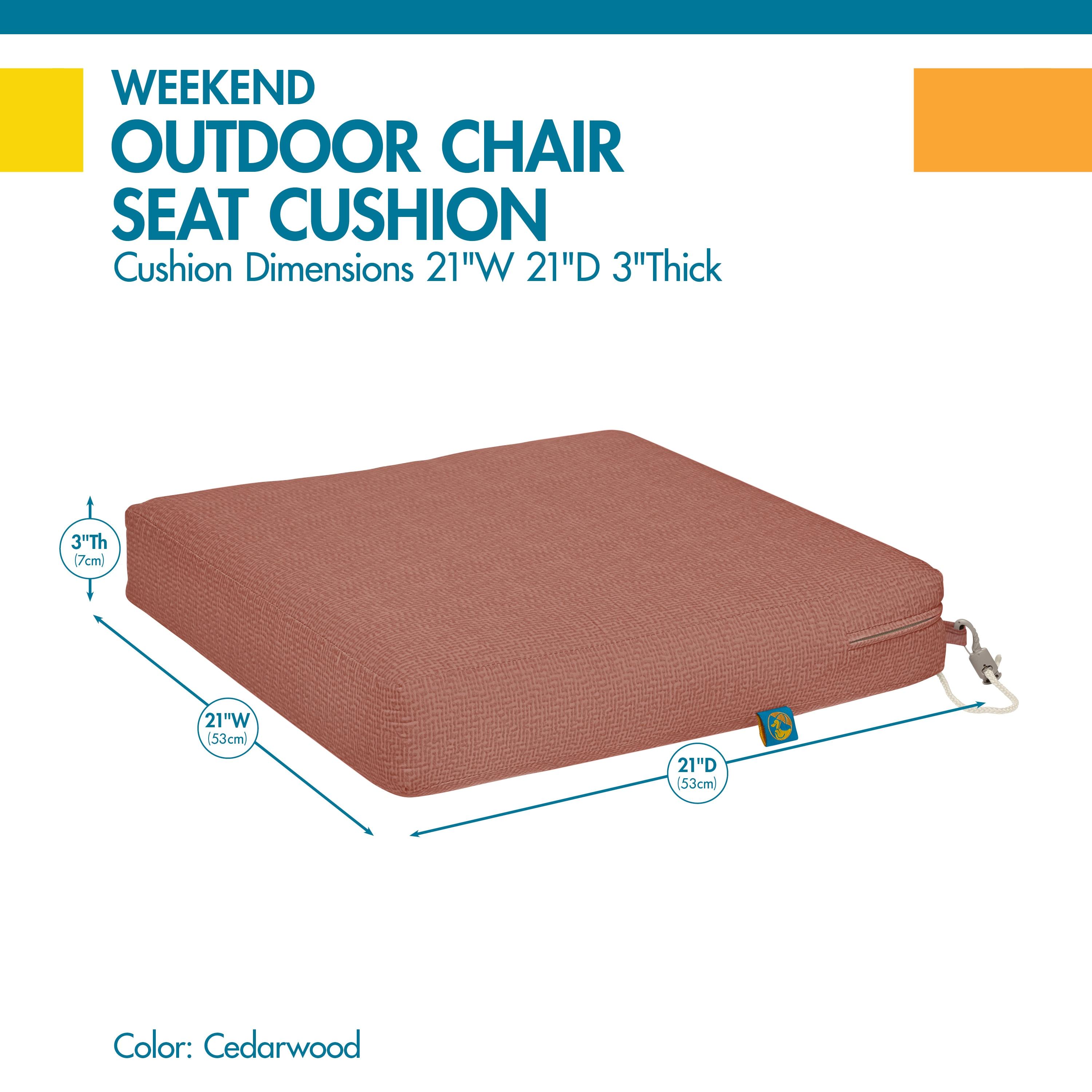 Weekend Outdoor 3'' Dining Chair Seat Cushion