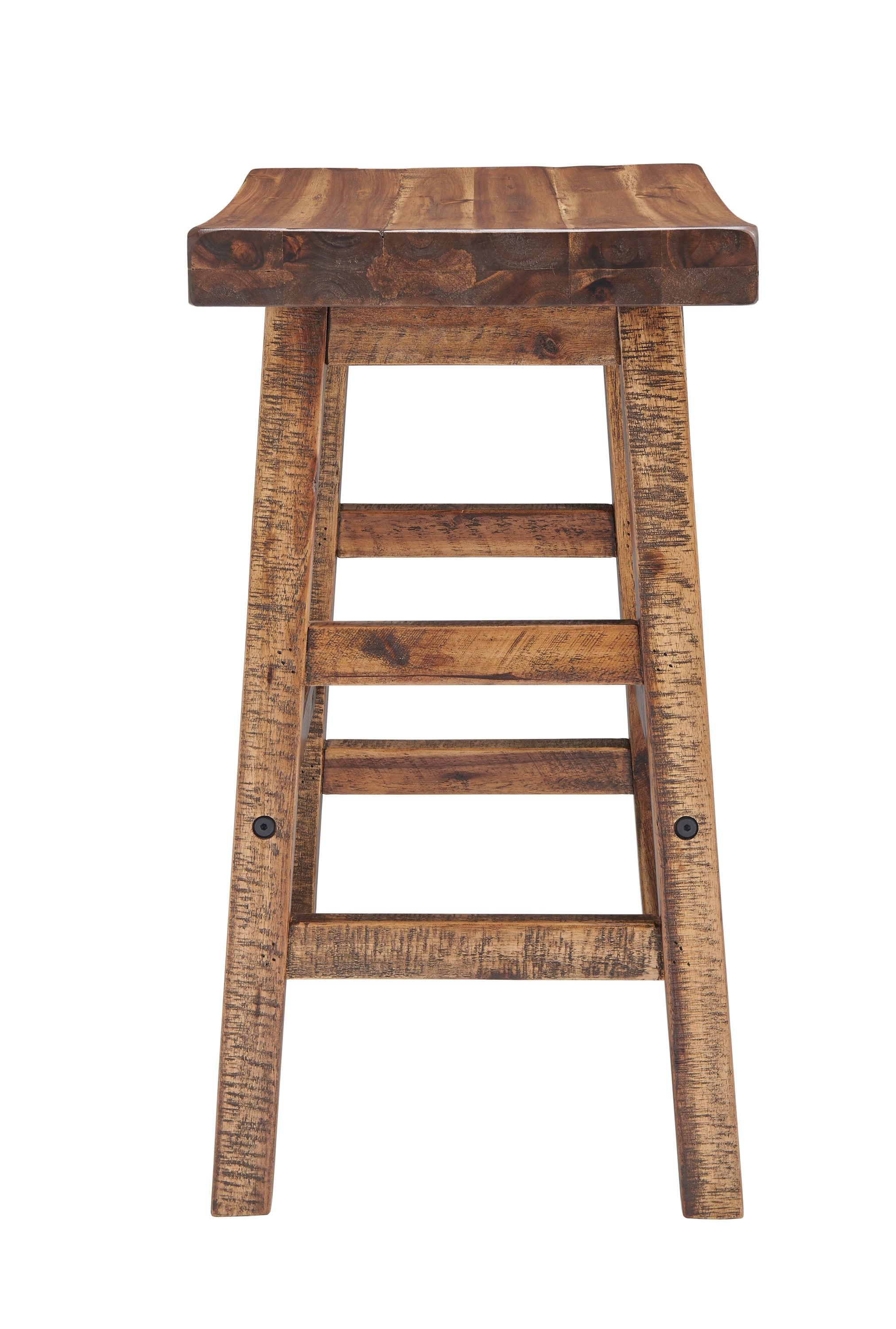 26" Durango Industrial Wood Counter Height Barstool Dark Brown - Alaterre Furniture