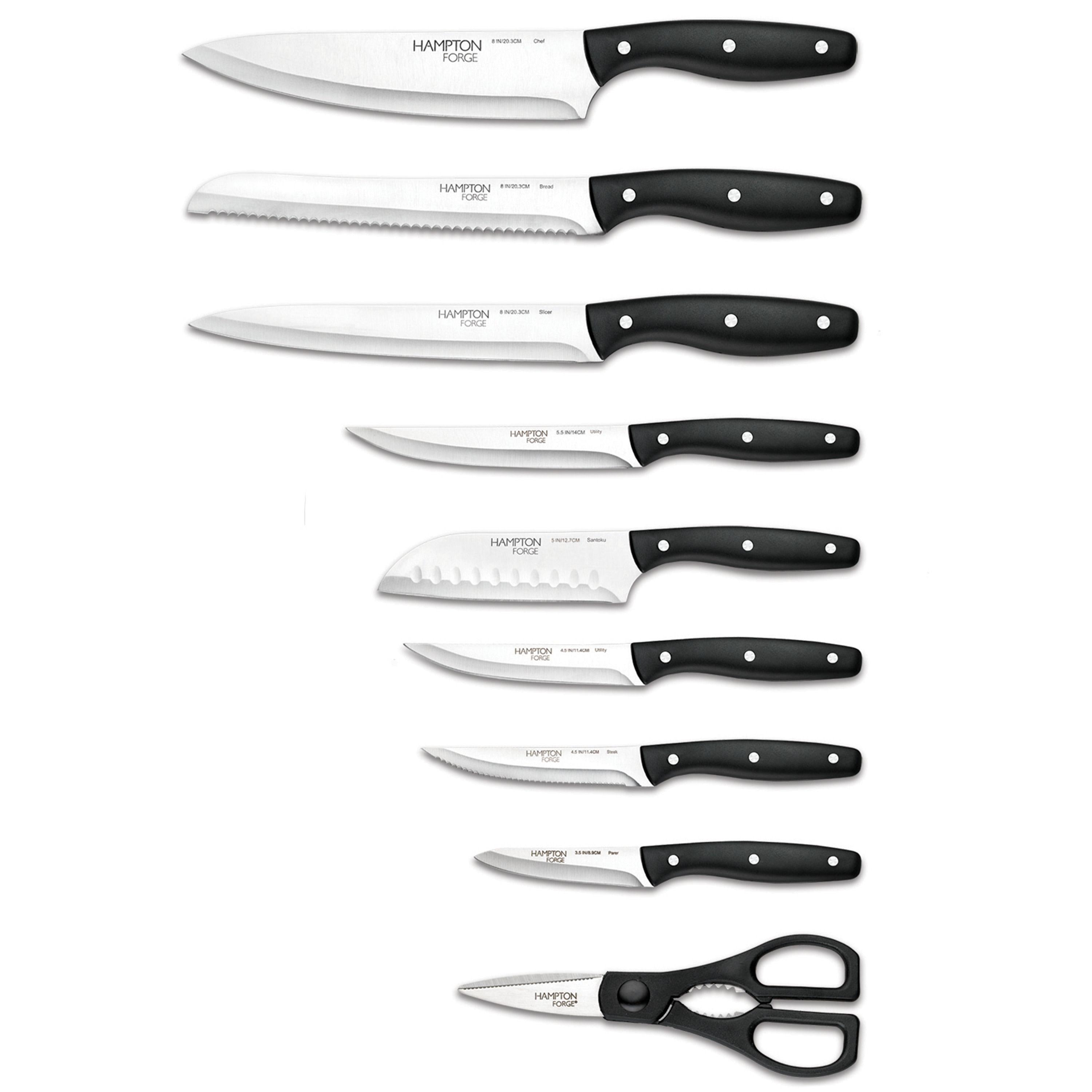 Hampton Forge Rochester - 15 Piece Knife Block Set, Full Tang, Triple Rivets & Reviews | Wayfair