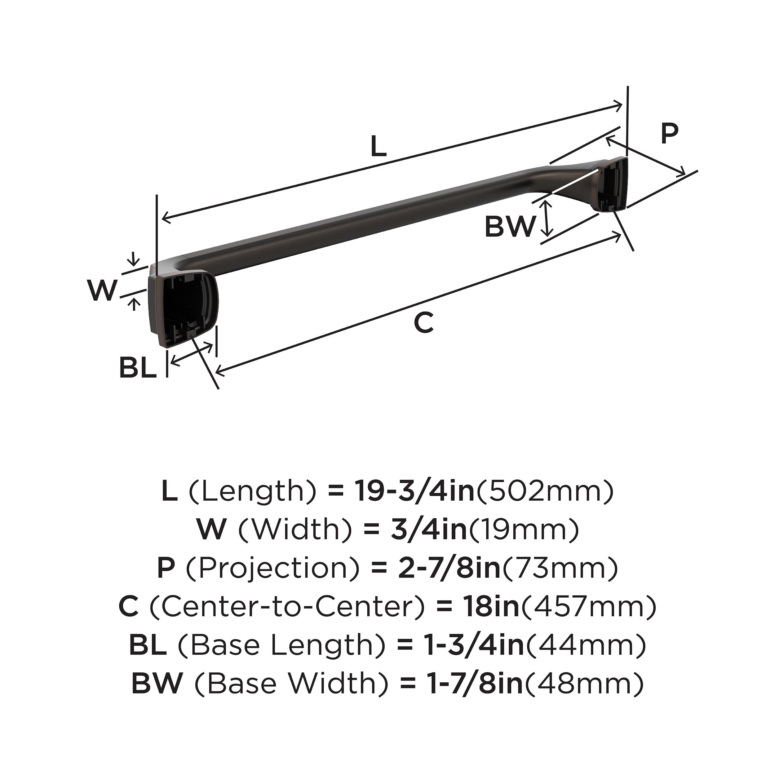 Amerock Revitalize Oil-Rubbed Bronze 18 inch (457mm) Towel Bar