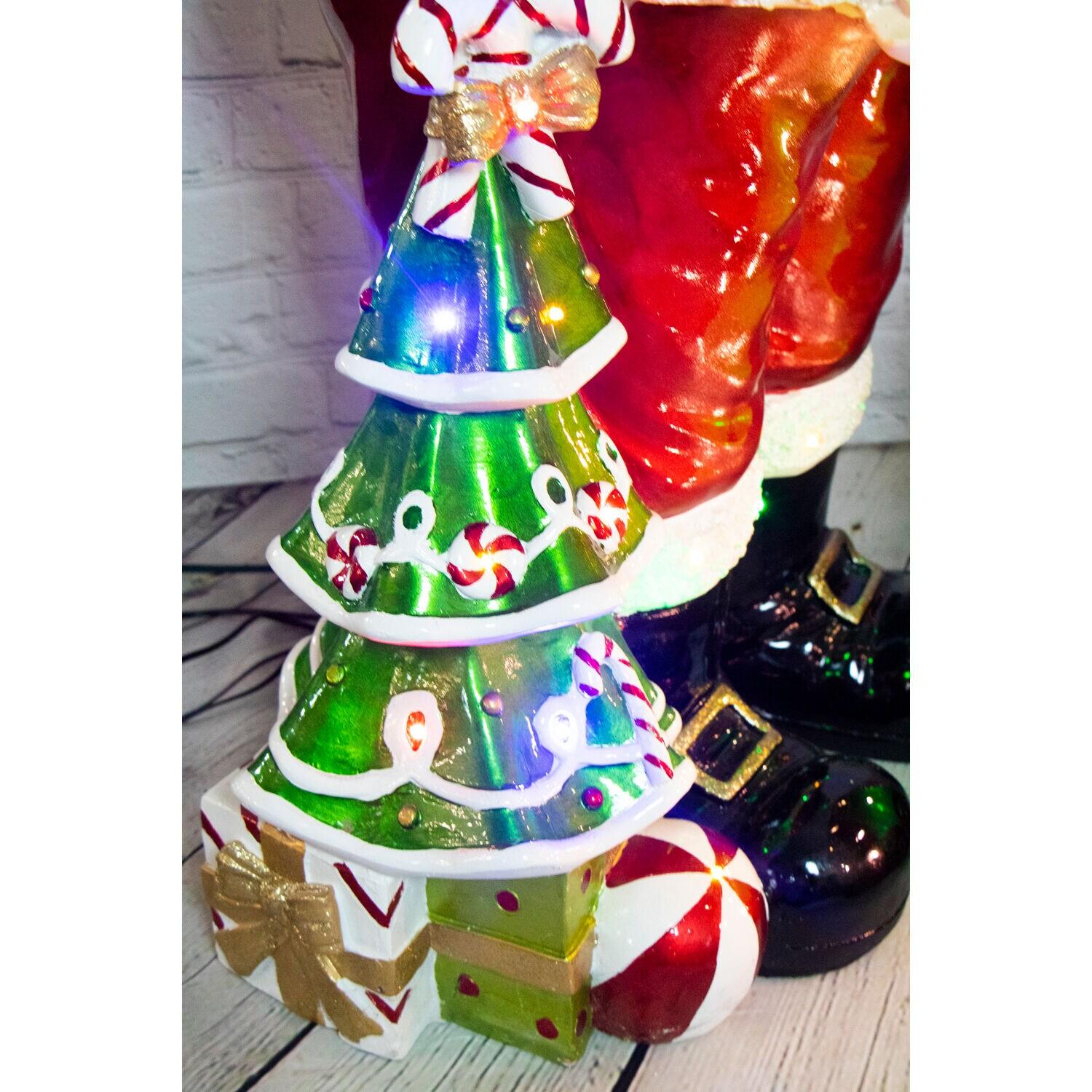 Fraser Hill Farm Indoor/Outdoor 4 ft. Christmas Santa Claus Holding Scroll & Reviews | Wayfair