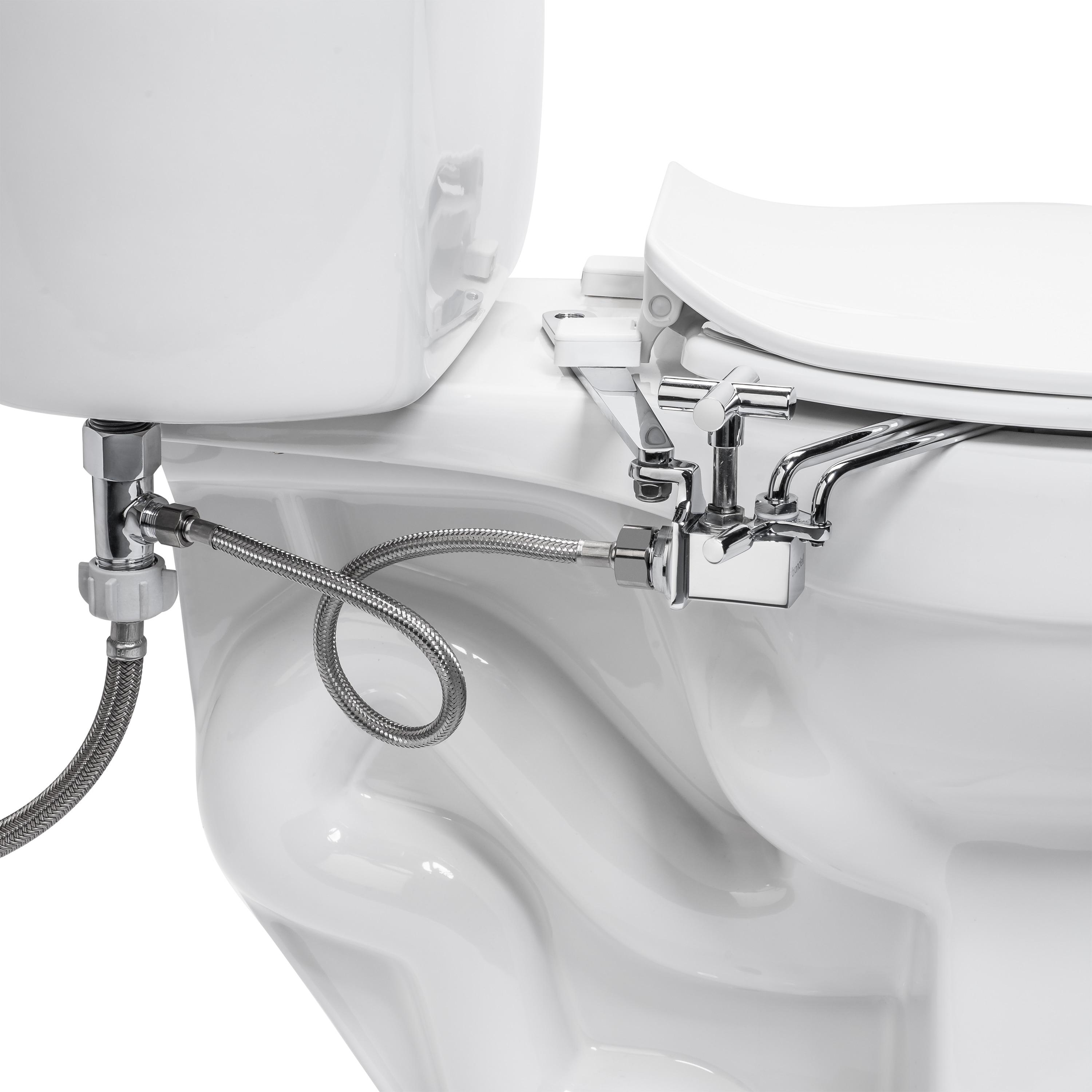 Side-Mounted All Metal Attachable Bidet with Adjustable Spray Wand, Ambient Temperature