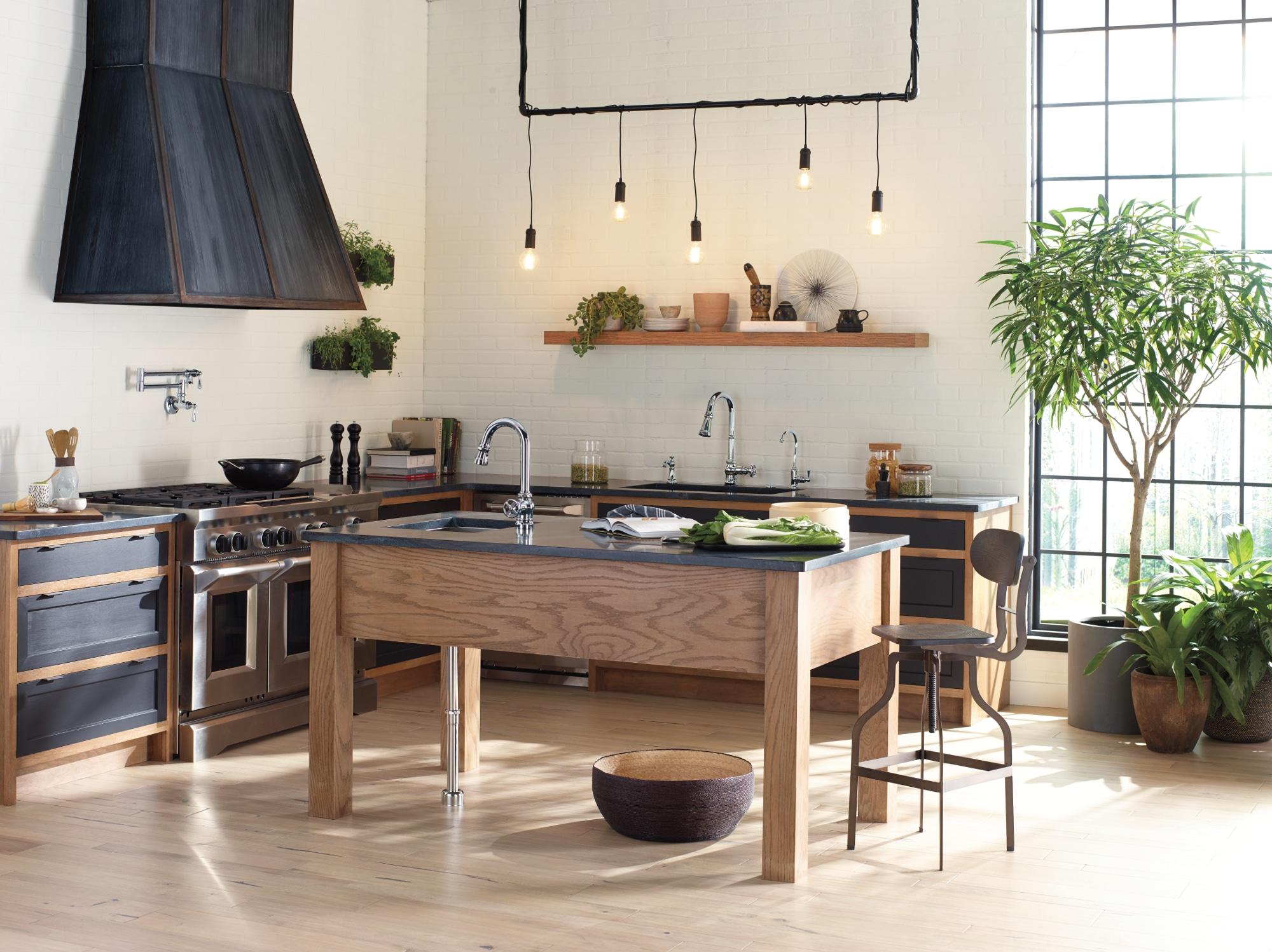 Moen Traditional Wall Mount Swing Arm Folding Pot Filler Kitchen Faucet