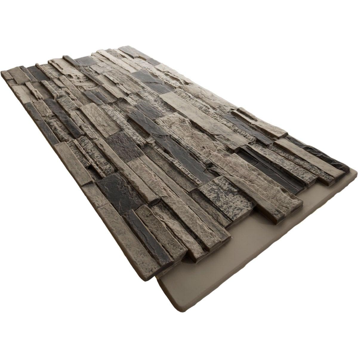 Cascade Stacked Faux Stone 24.75" x 48.625" Wall Paneling