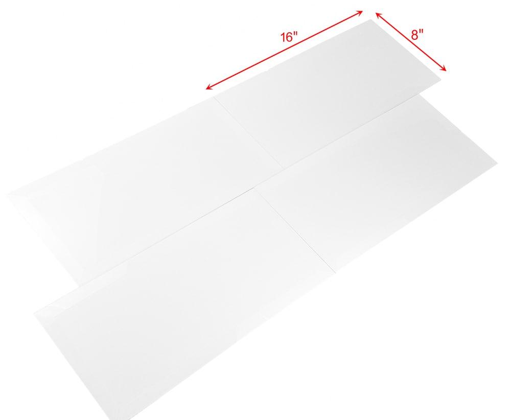 Frosted Elegance 8 in. x 16 in. Diamond Grade Glass Beveled Large Format Subway Decorative Kitchen & Bathroom Wall Tile