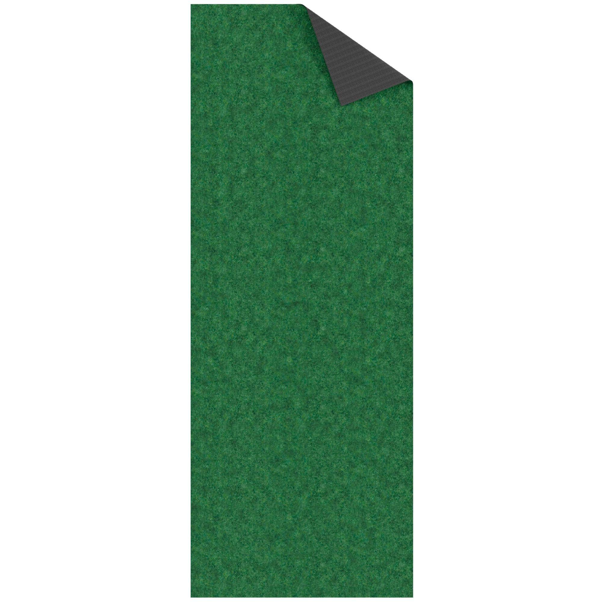 Green Polyester Non-Slip Indoor/Outdoor Runner Rug 3x6