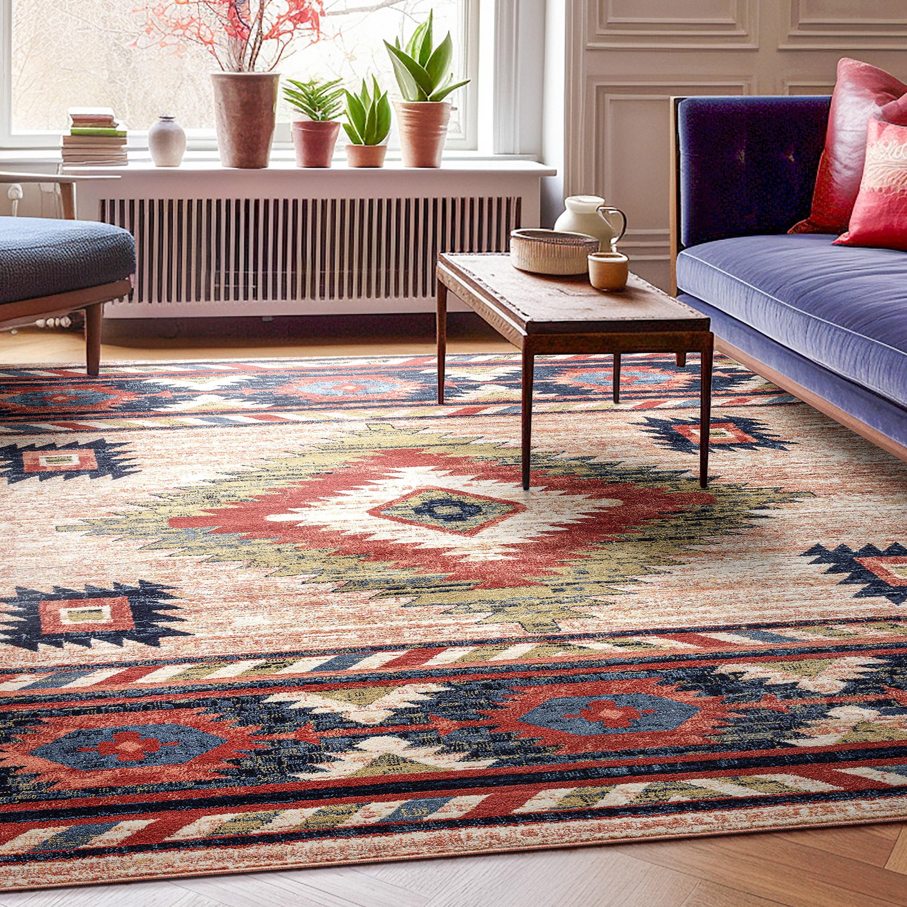 Lorelee Moroccan Southwestern Beige Rust Area Rug