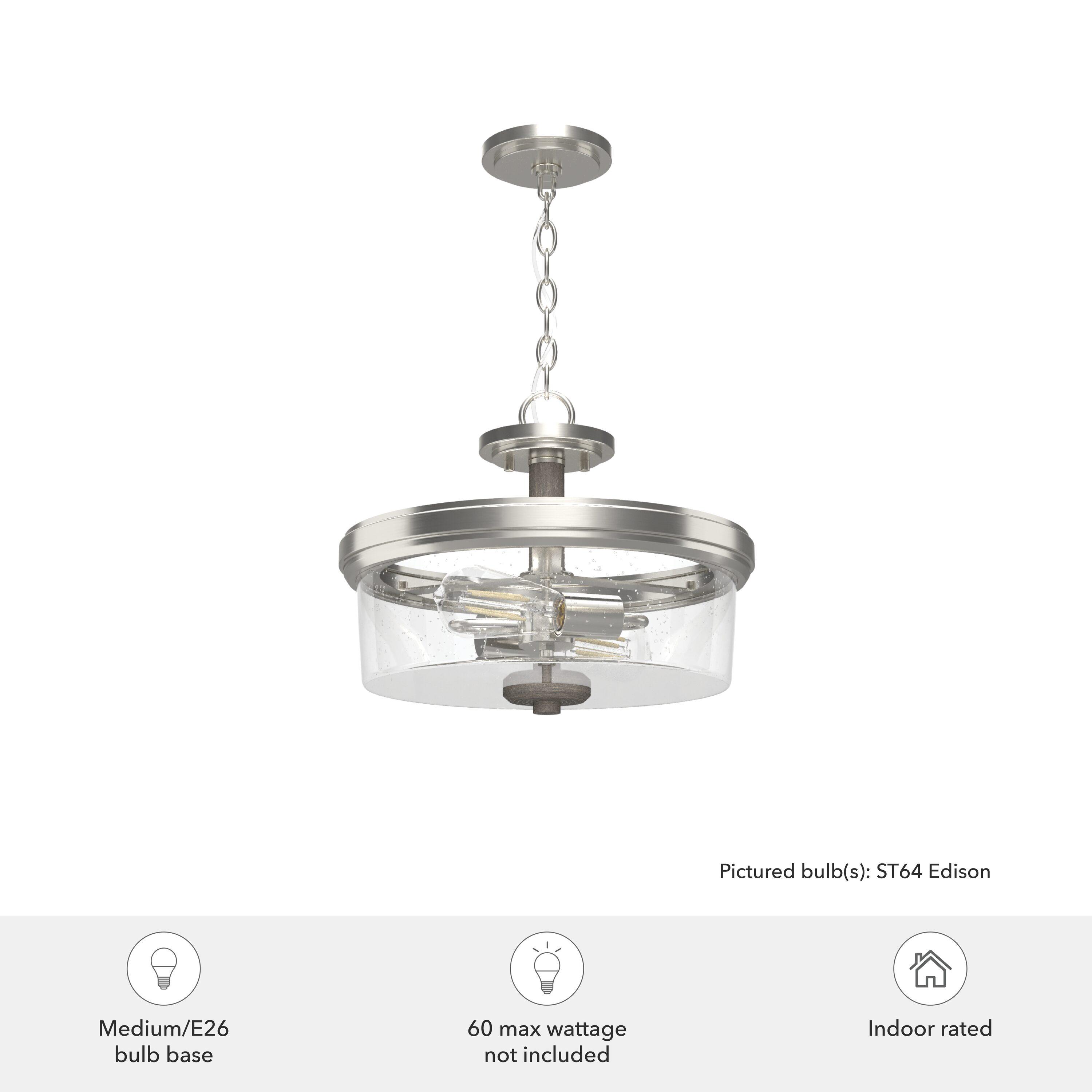 Hunter Fan River Mill 2 Light 15" Semi Flush Mount