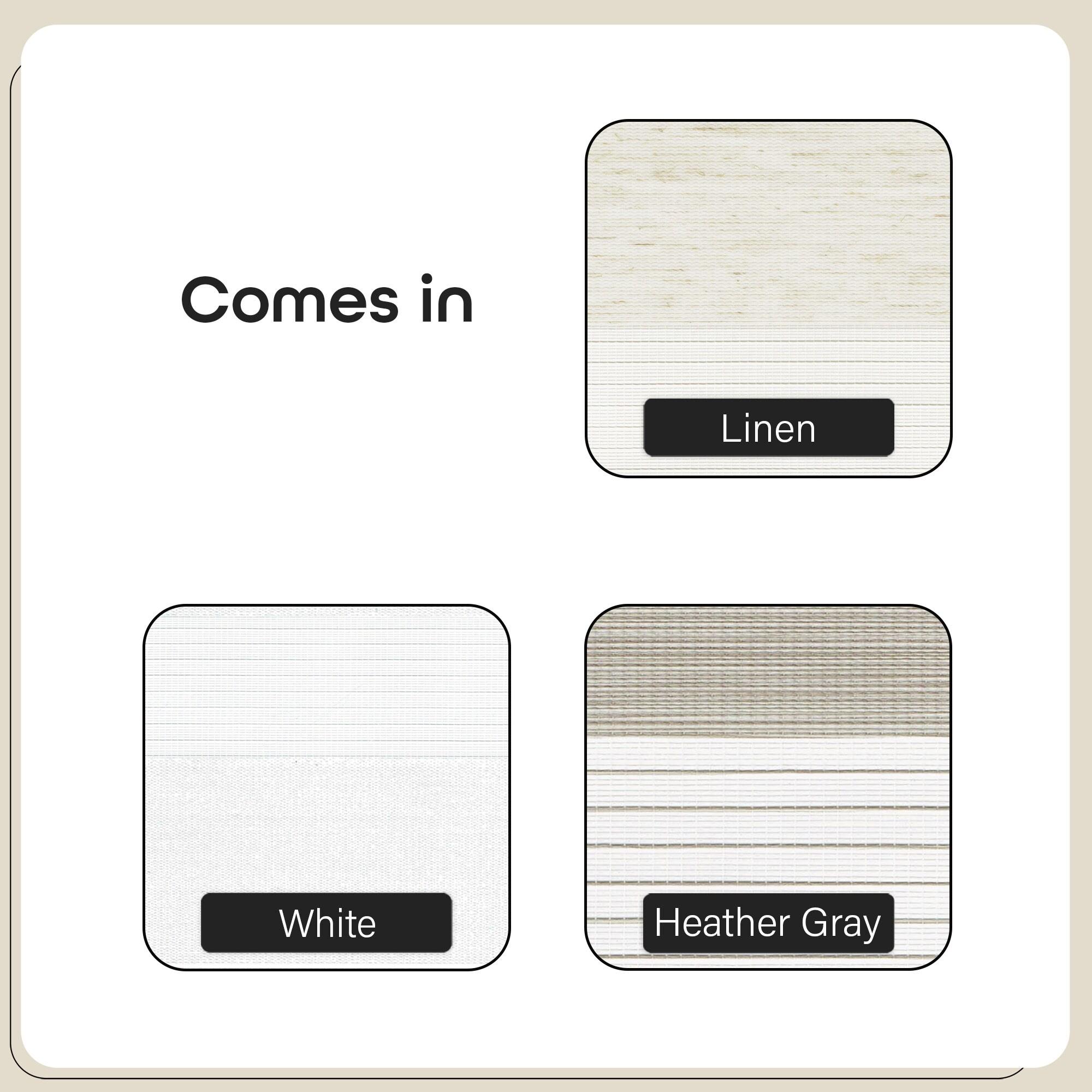 Celestial Linen Cordless Light Filtering Double Layered Polyester Roller Shade 34 in. W x 72 in. L
