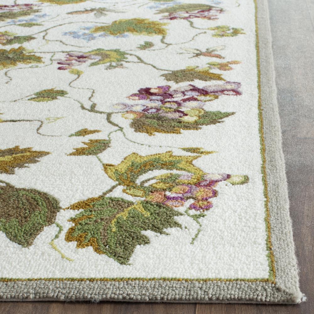 Easy Care EZC731 Hand Hooked Runner Rug - White/Multi - 2'6"x10' - Safavieh.