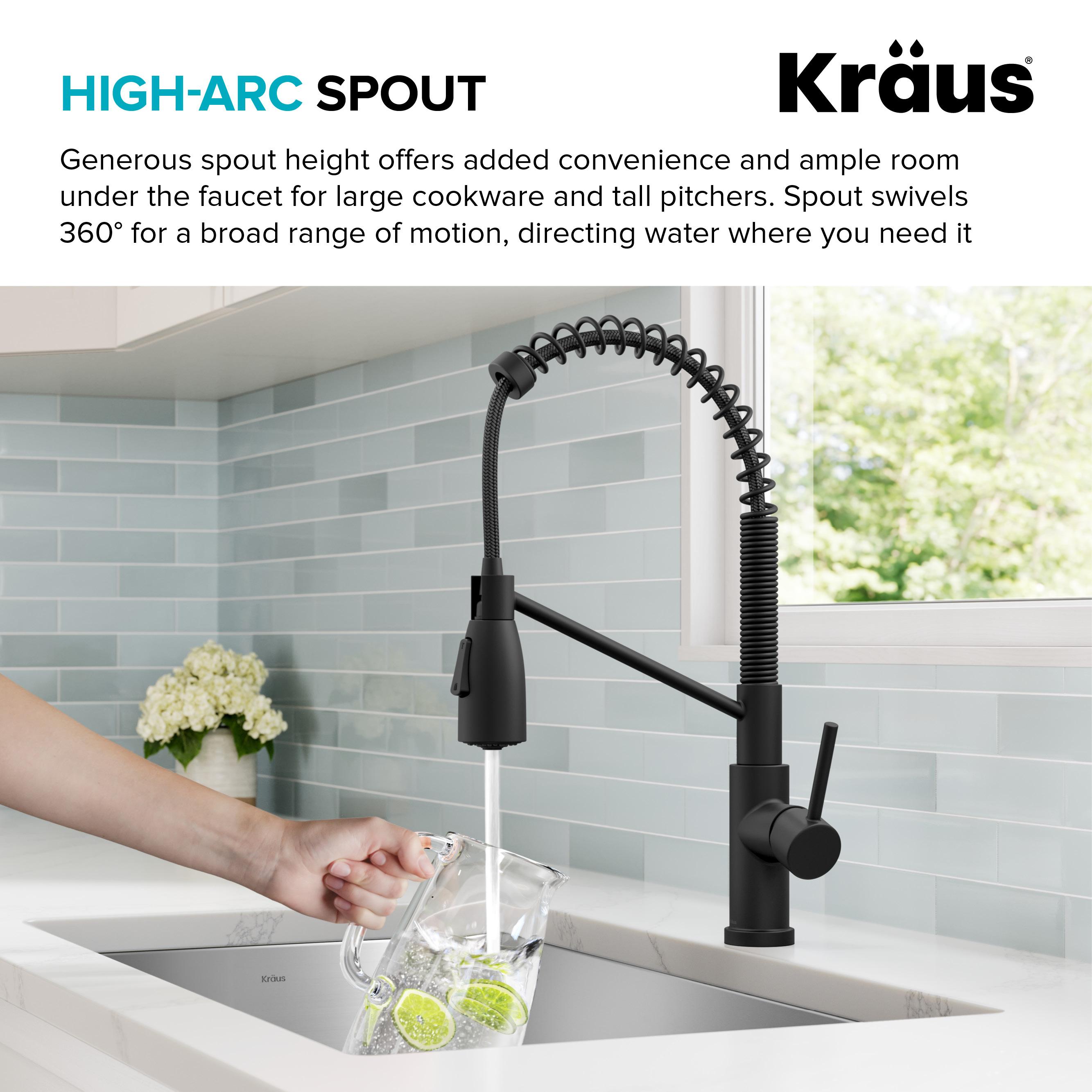 KRAUS Bolden Commercial Style 2-Function Single Handle Pull Down Kitchen Faucet