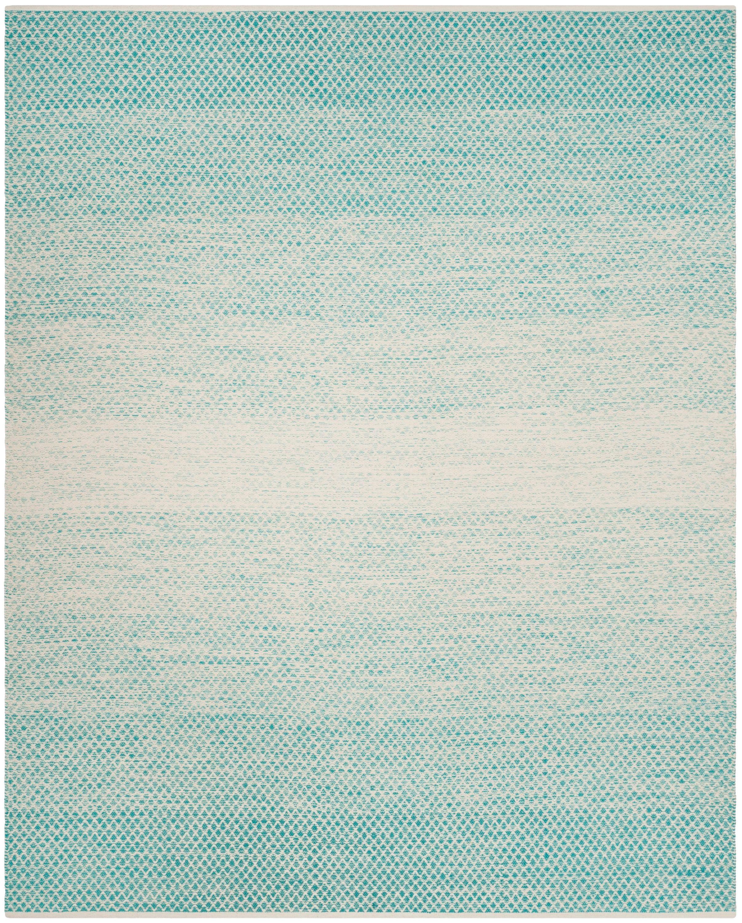 Montauk MTK601 Hand Woven Indoor Area Rug - Turquoise/Ivory - 8'x10' - Safavieh
