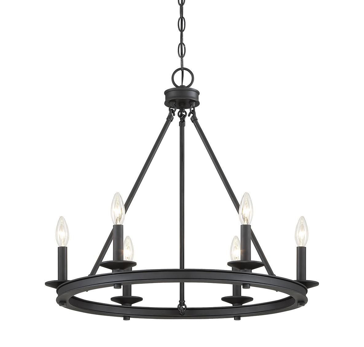 Savoy House Middleton 6 - Light Chandelier in  Matte Black
