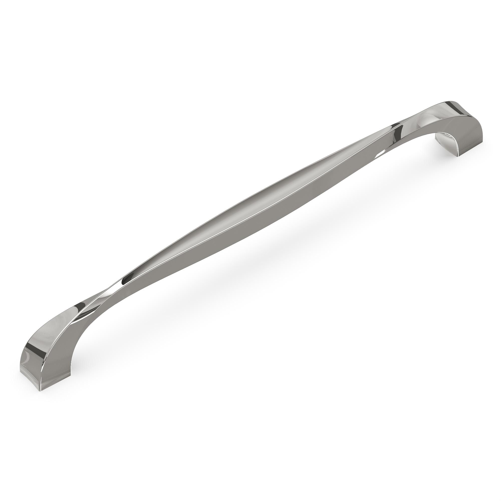 Hickory Hardware Twist 8-13/16-in (224mm) Center to Center Polished Nickel Arch Handle Drawer Pull