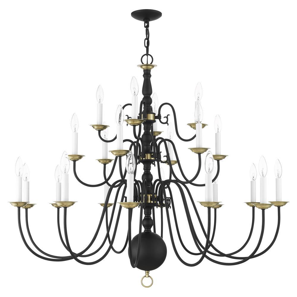 Livex Lighting Williamsburgh 22 - Light Chandelier in  Black