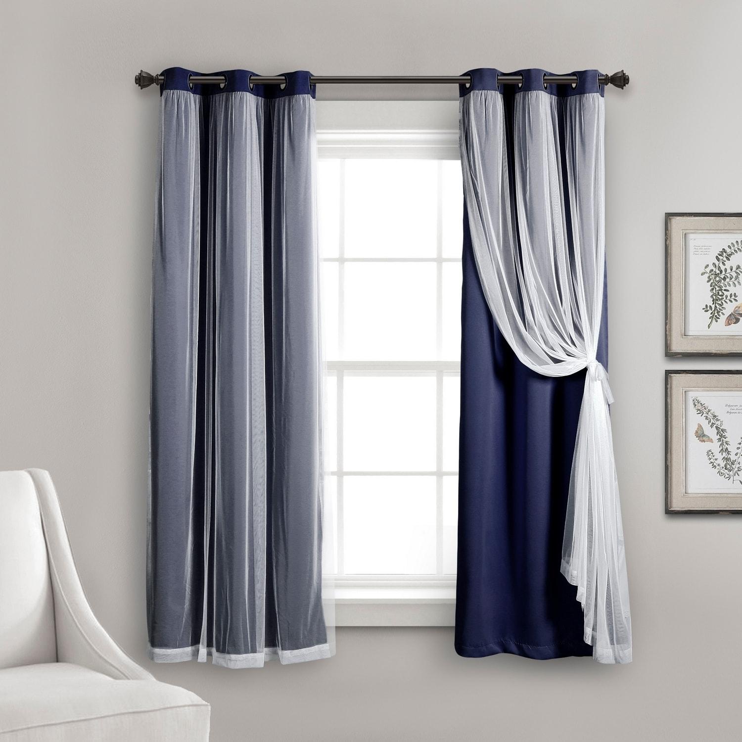 Lush Decor Polyester Blackout Curtain Pair (Set of 2)