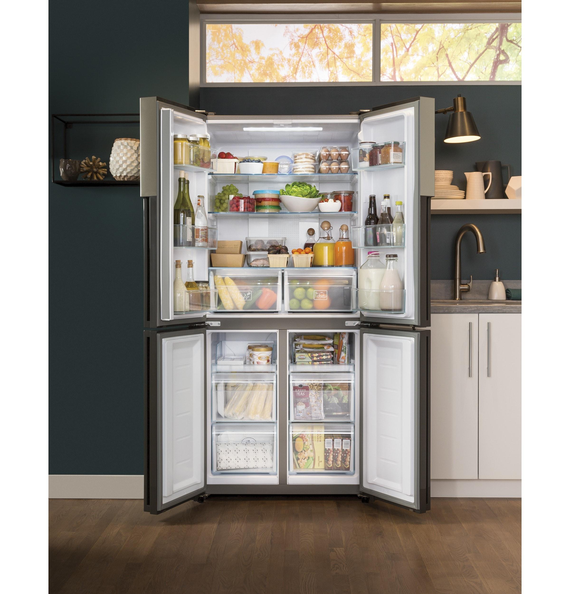 Haier Haier 33" 16.4 Cubic Feet Energy Star Smudge-Resistant Built-in Bottom Freezer Refrigerator QHE16HYPFS