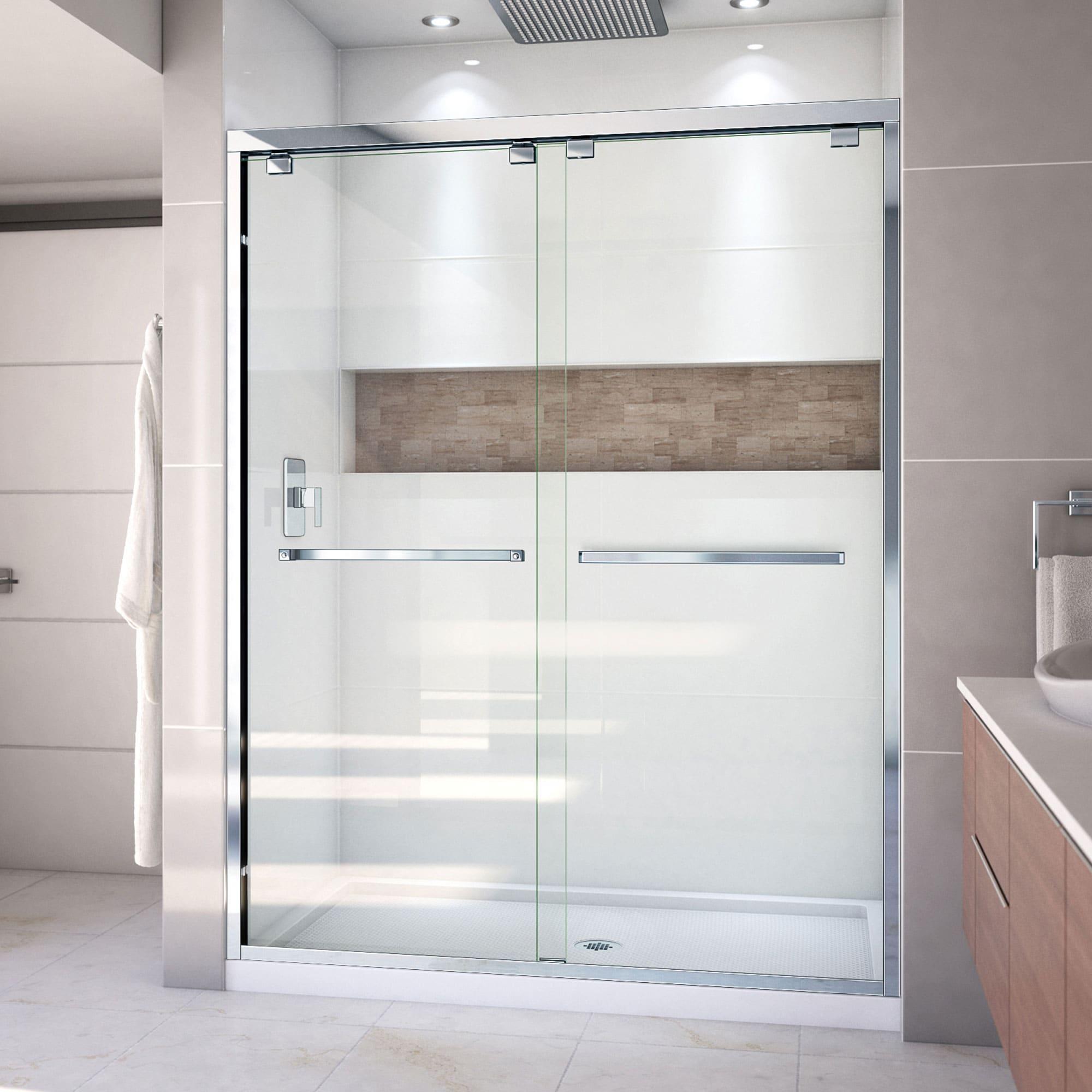 Encore 78.75" H Semi-frameless Sliding Shower Enclosure