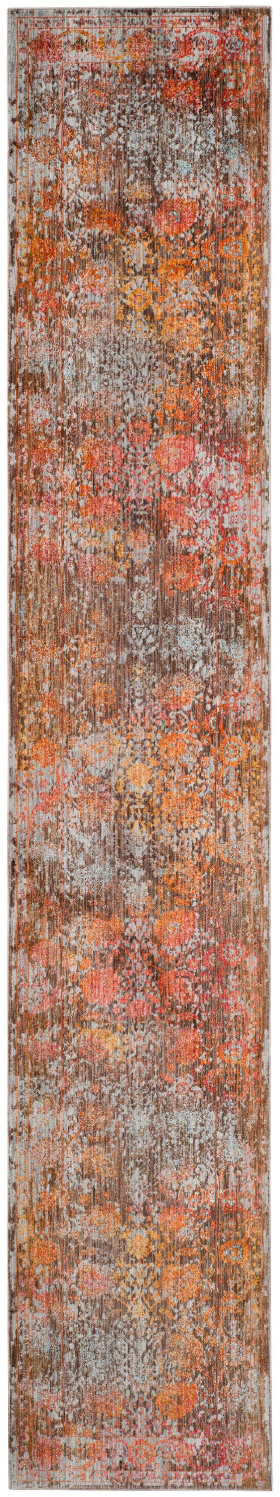 Vintage Persian VTP409 Power Loomed Indoor Runner Rug - Brown/Multi - 2'2"x12' - Safavieh.