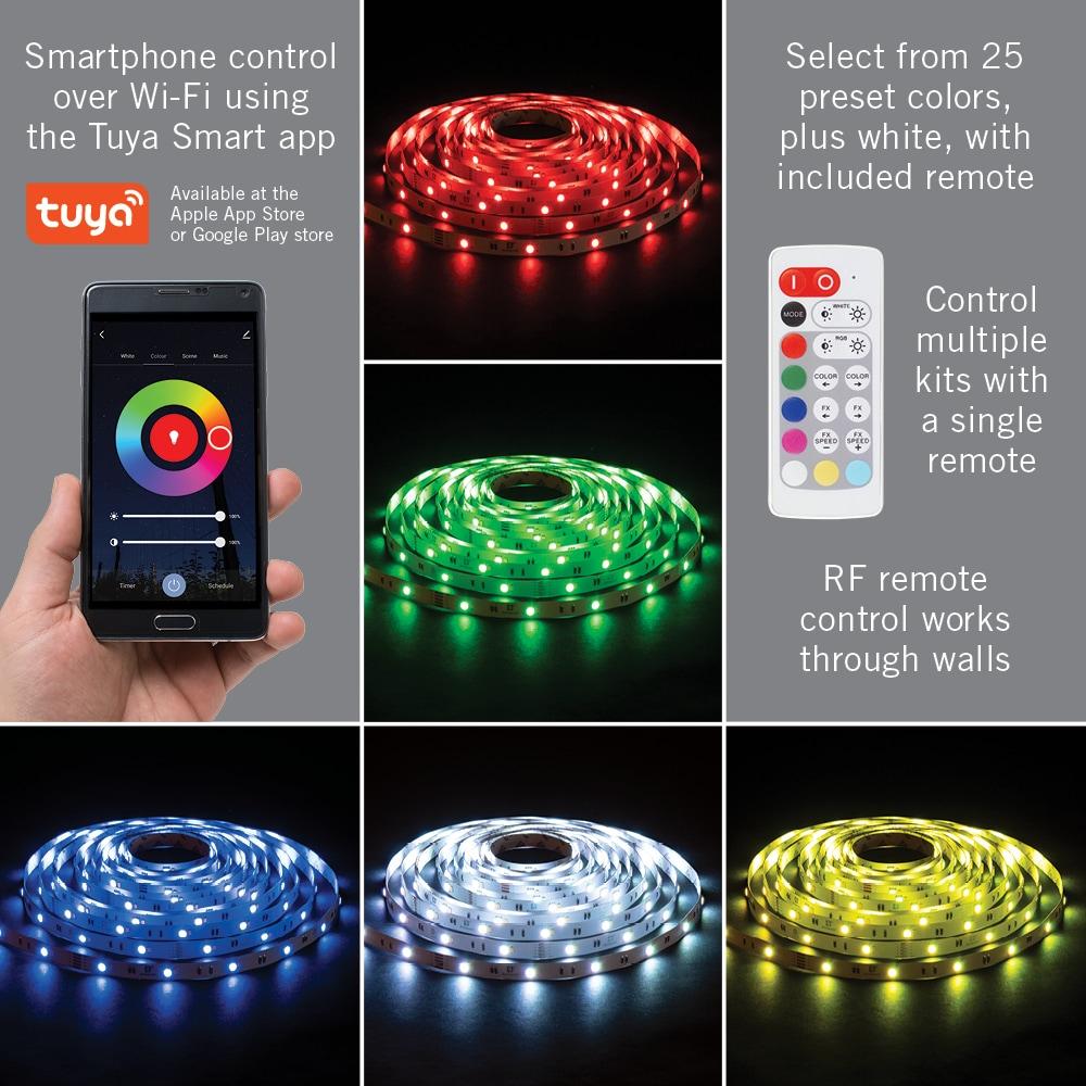 RibbonFlex Home 24V RGB+W Multicolor Smart LED Strip Light Kit