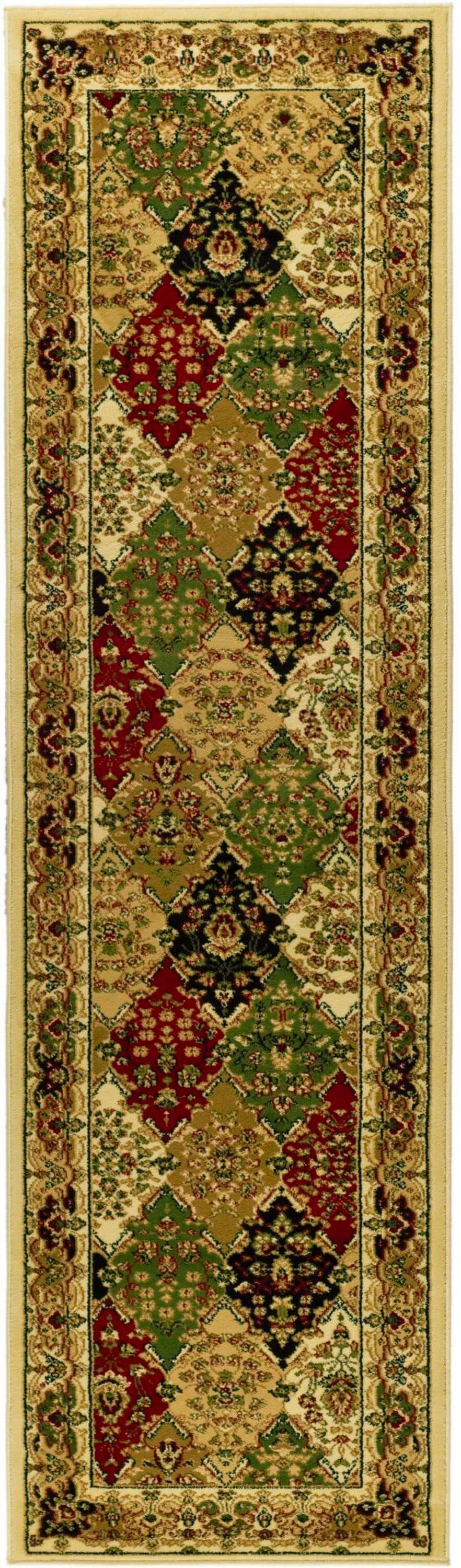 Lyndhurst LNH221 Power Loomed Runner Rug - Multi/Ivory - 2'3"x12' - Safavieh