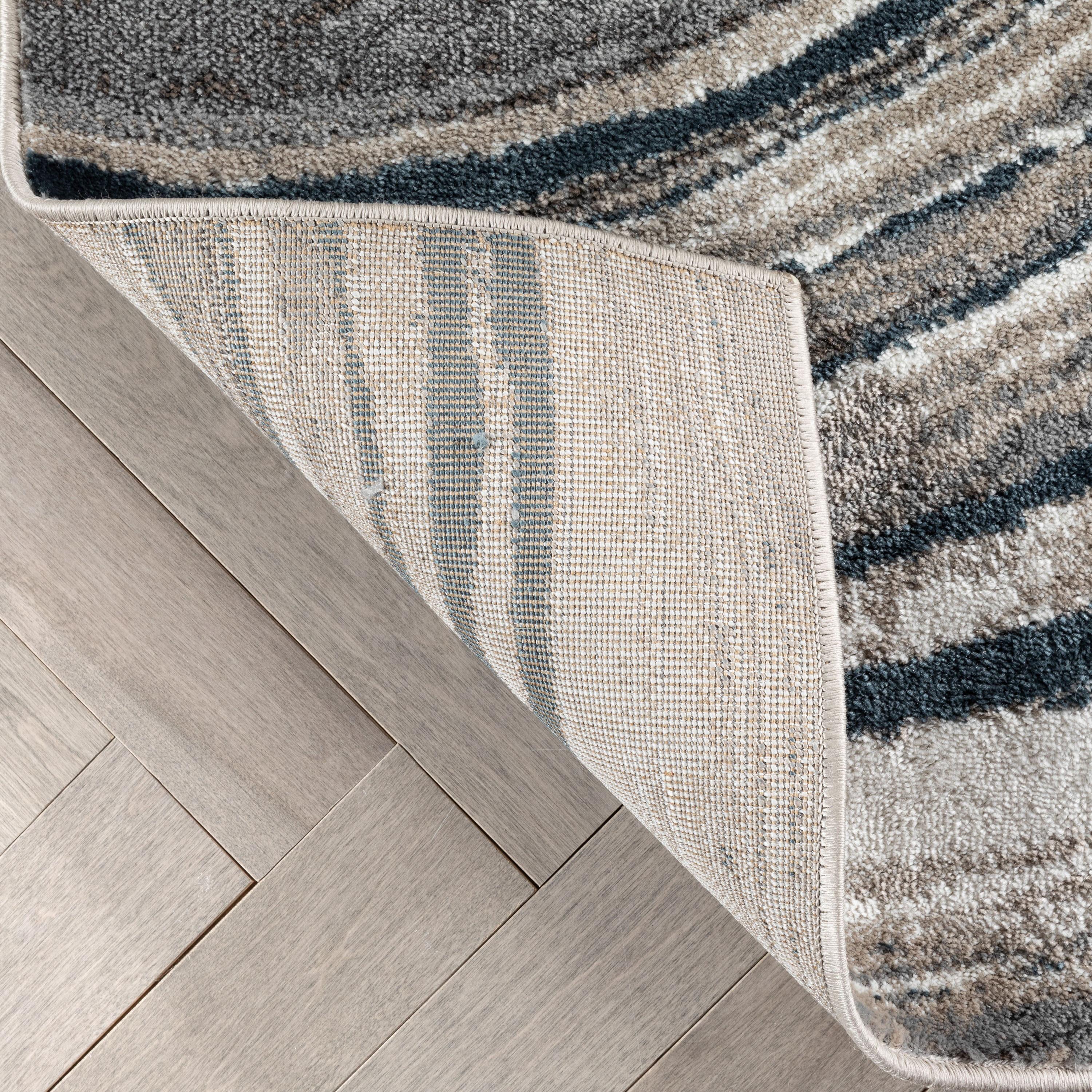 Chimene Stella Modern Abstract Striped Gray Rug