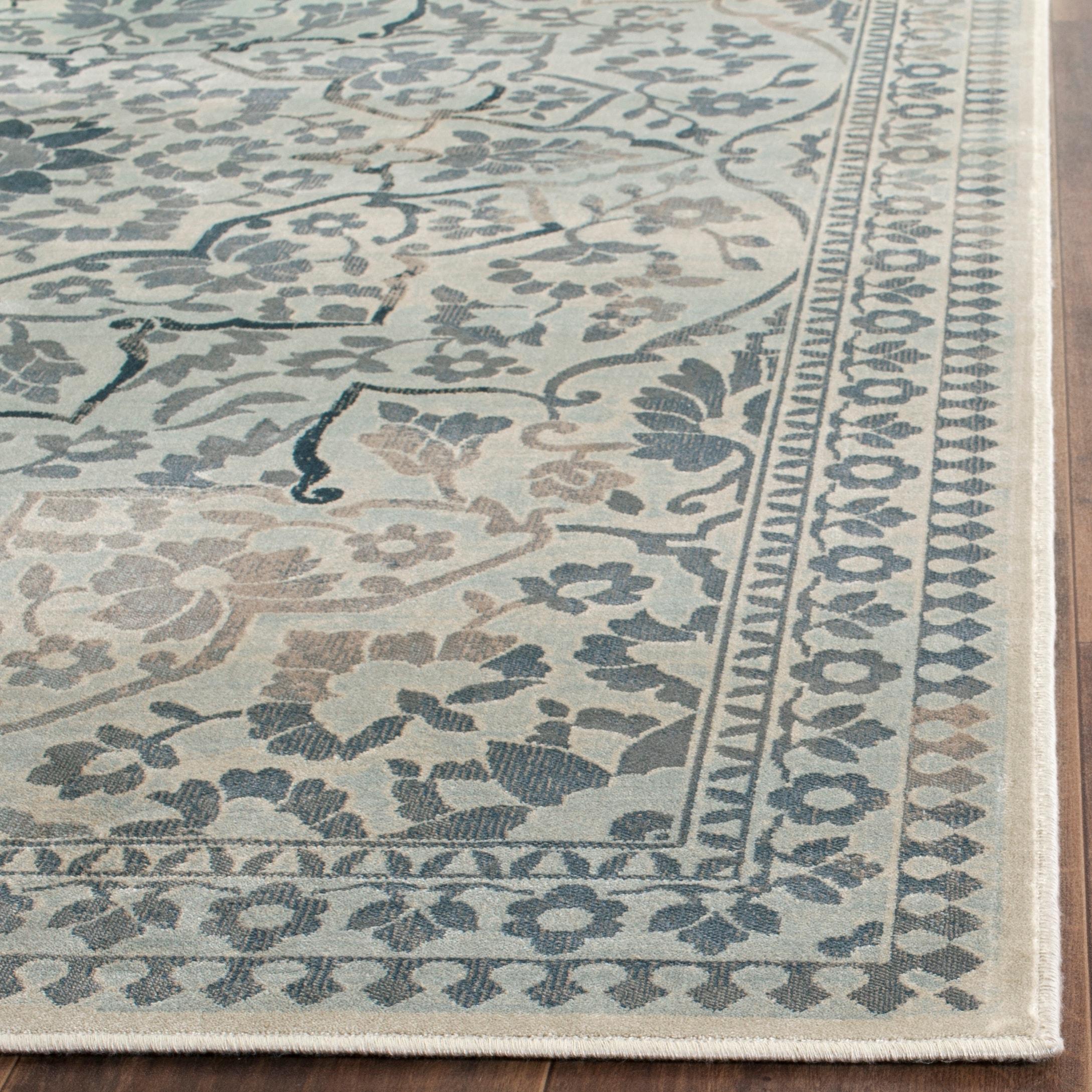 Vintage VTG175 Power Loomed Indoor Area Rug - Cream/Light Blue - 5'3"x7'6" - Safavieh.
