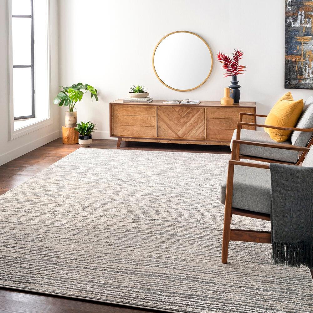 Livabliss 7'10"x10'2" Emma Modern Rug Gray: Stain & Fade-Resistant, Medium Pile, Indoor, Abstract Pattern