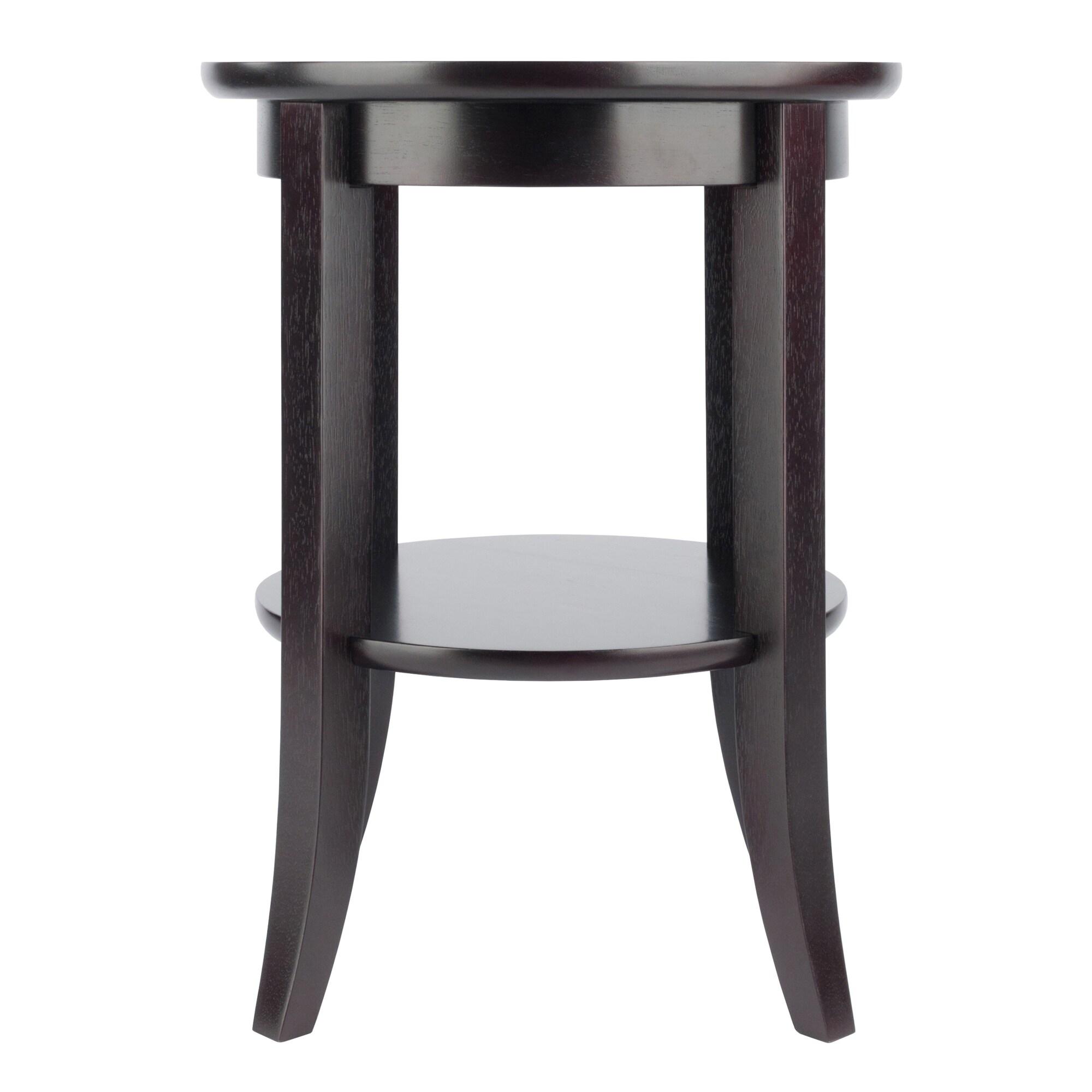 Winsome Genoa End Table Glass Inset one shelf