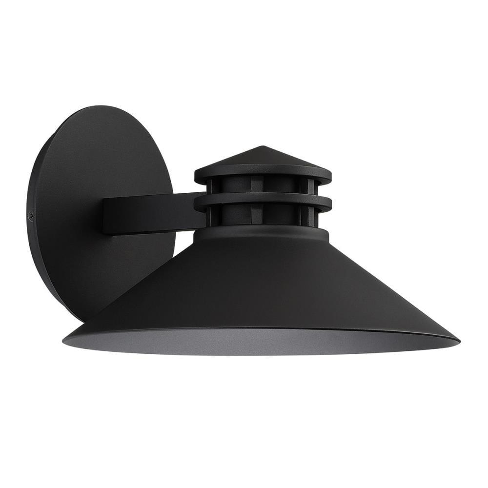 WAC Lighting Sodor 10" 1-Light Aluminum Indoor and Outdoor Wall Light in Black