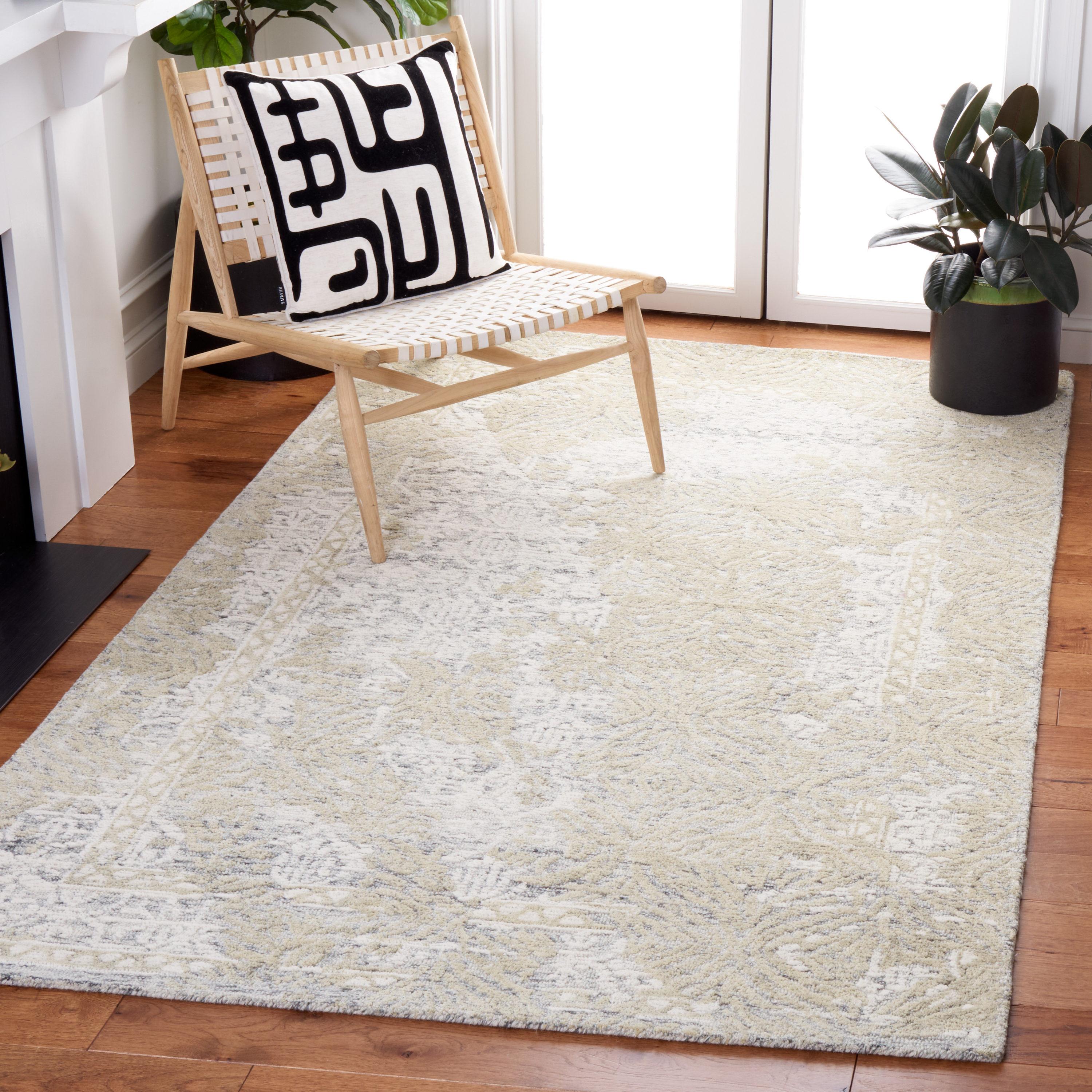 Metro MET905 Hand Tufted Area Rug - Gray/Ivory - 6'x6' - Safavieh.
