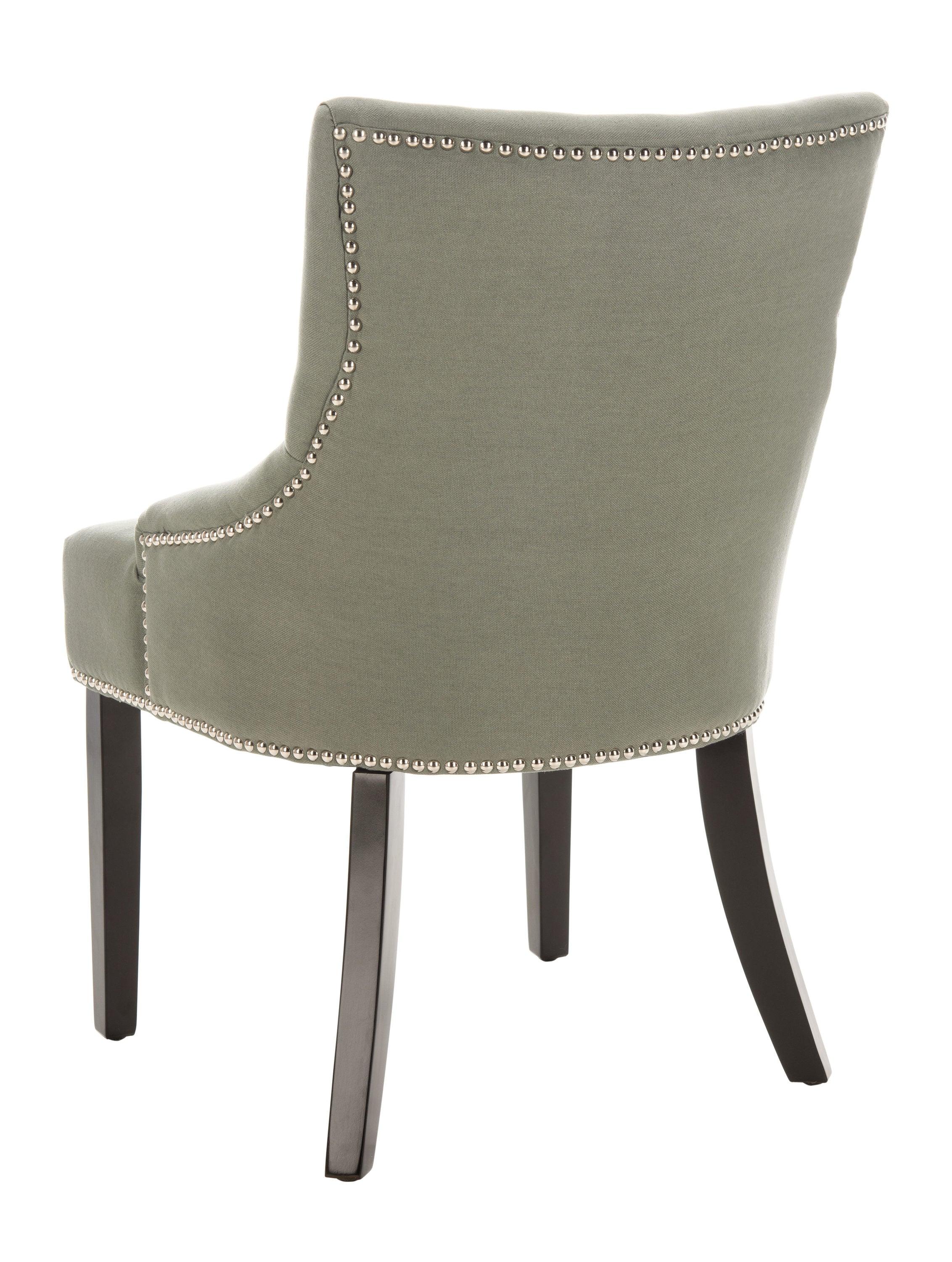 Lotus Sea Mist Linen Upholstered Parsons Side Chair