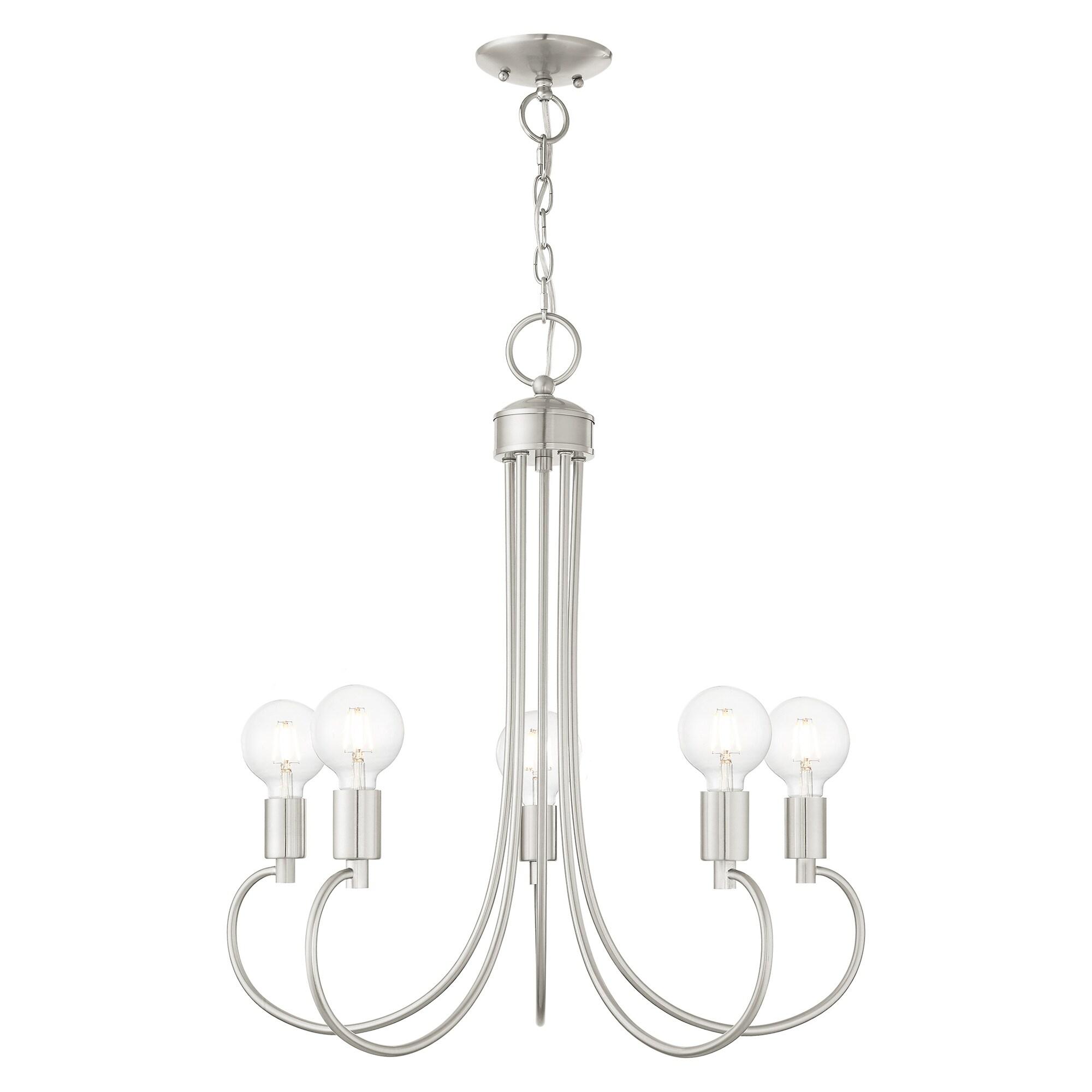 Livex Lighting Bari 5 - Light Chandelier in  Brushed Nickel