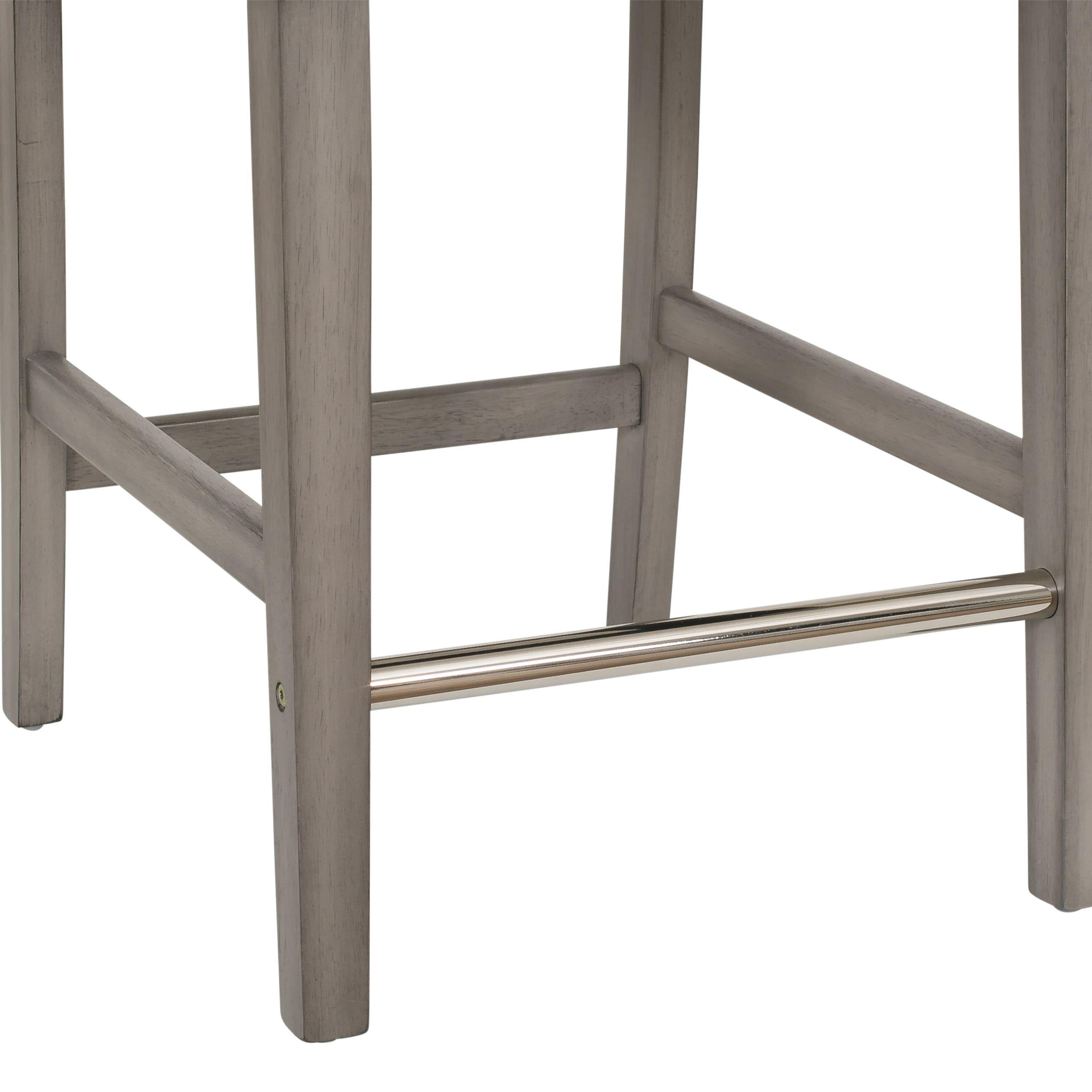 Laura Wooden Counter Height Barstool Gray - CorLiving