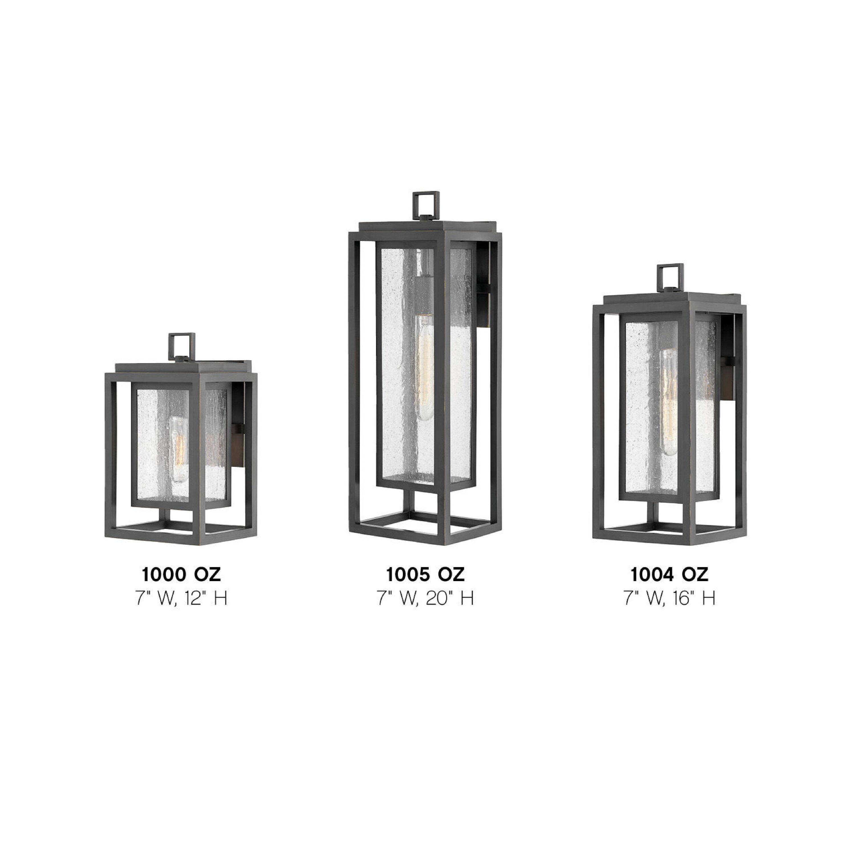 Oil Rubbed Bronze Dimmable Outdoor Sconce with Clear Glass