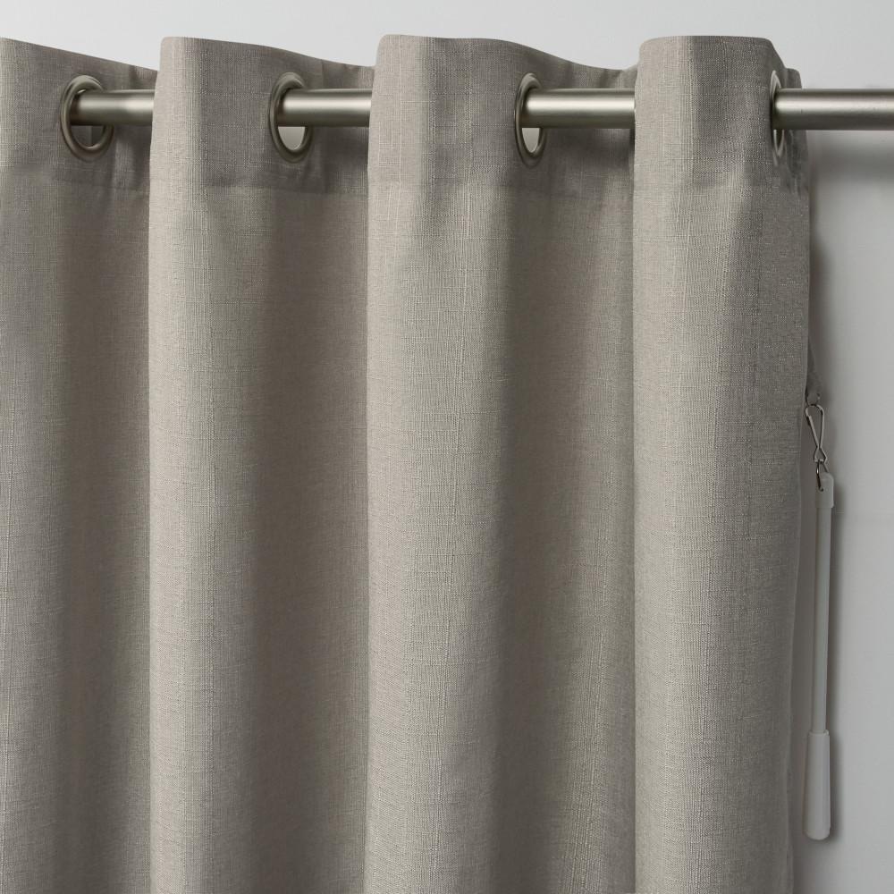 108"x84" Loha Patio Grommet Top Single Curtain Panel Beige - Exclusive Home: Light Filtering Indoor Patio Door Curtain