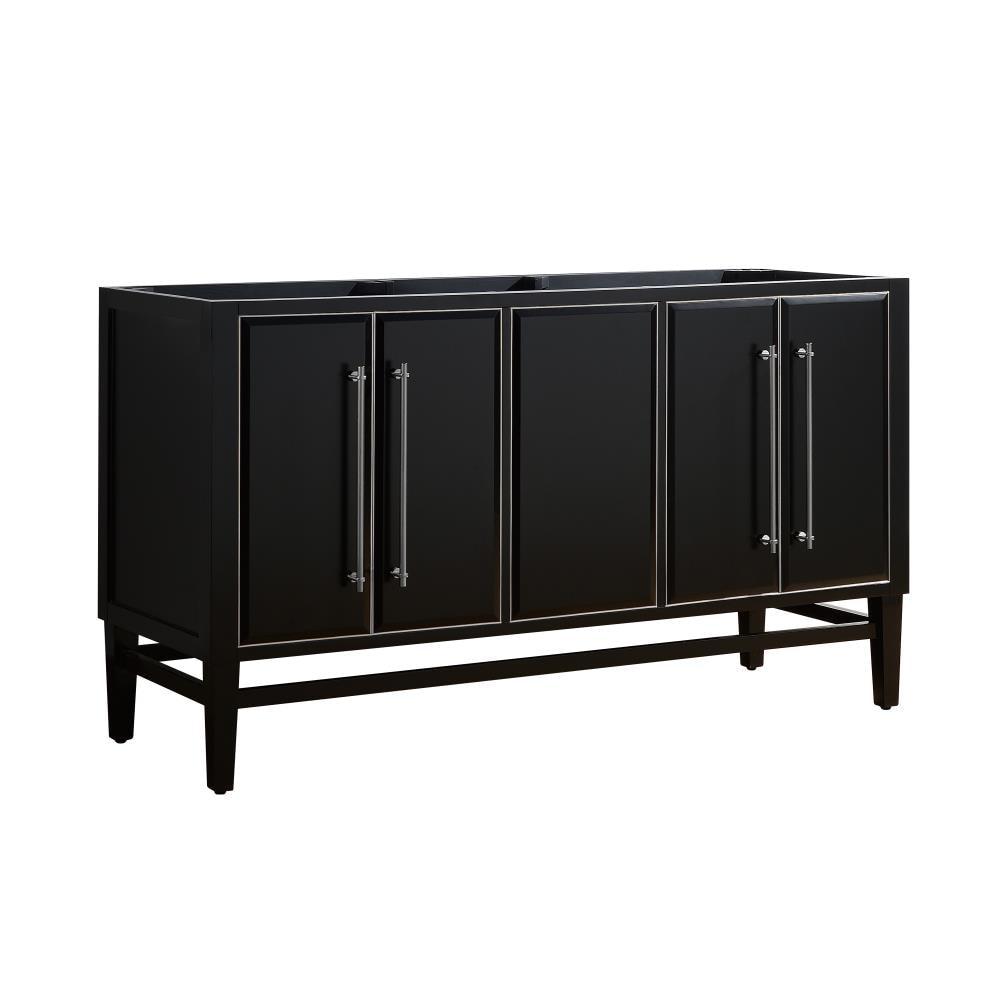 Avanity Mason-V60-S Mason 60" Double Free Standing Wood Vanity Cabinet Only - Black