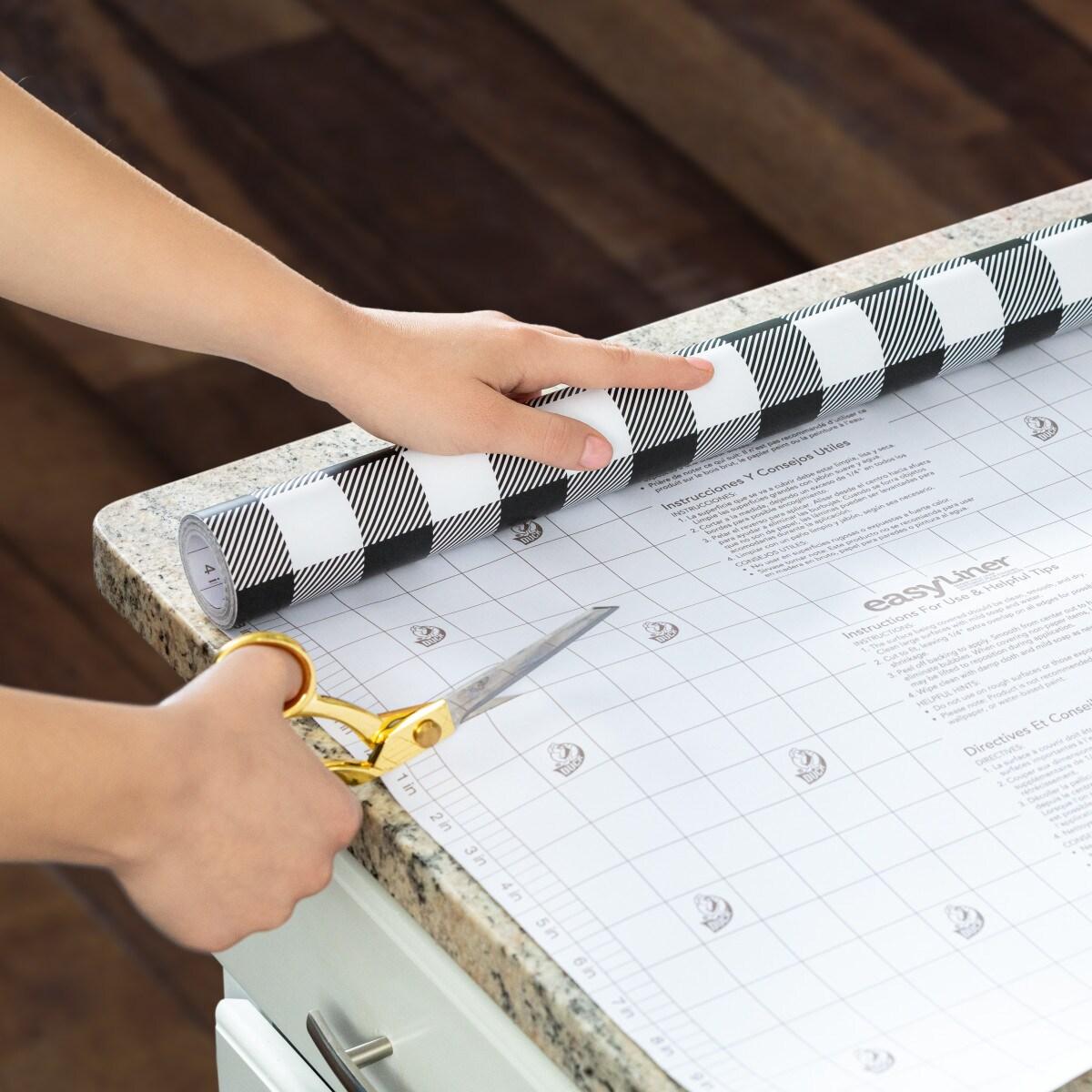 EasyLiner Premium Peel & Stick Wallpaper, Black Gingham 20 in. x 18 ft.