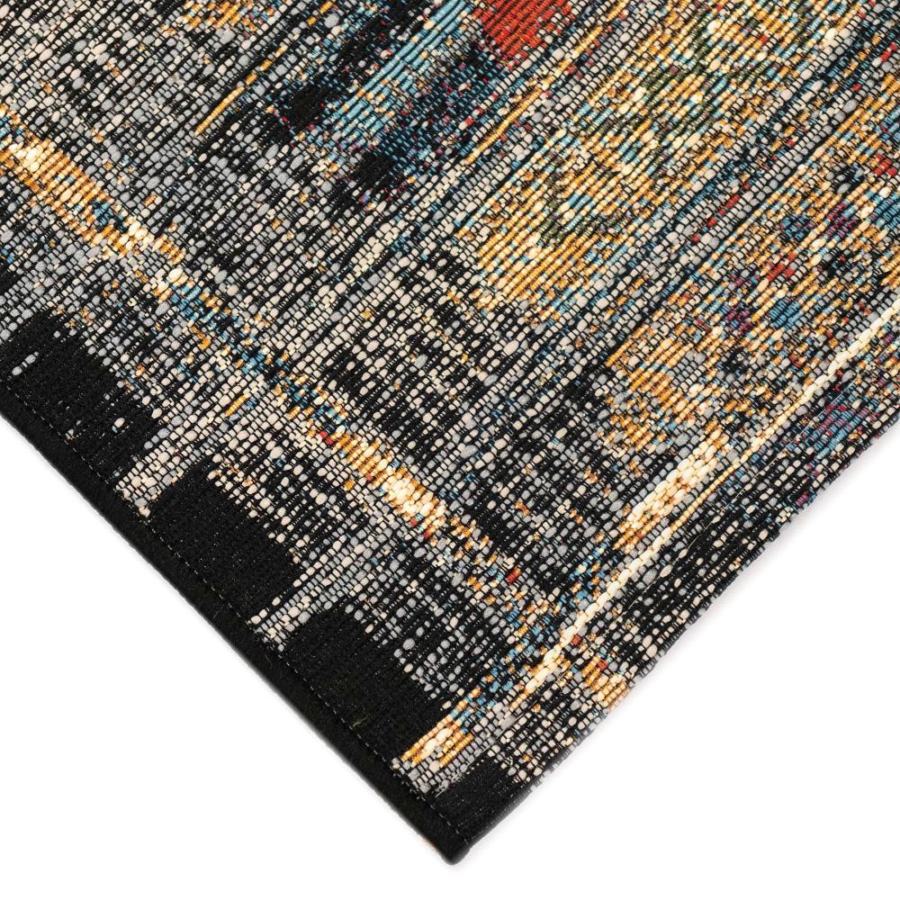 Liora Manne Marina Stripe Indoor/Outdoor Rug Black 7'10" x 9'10"